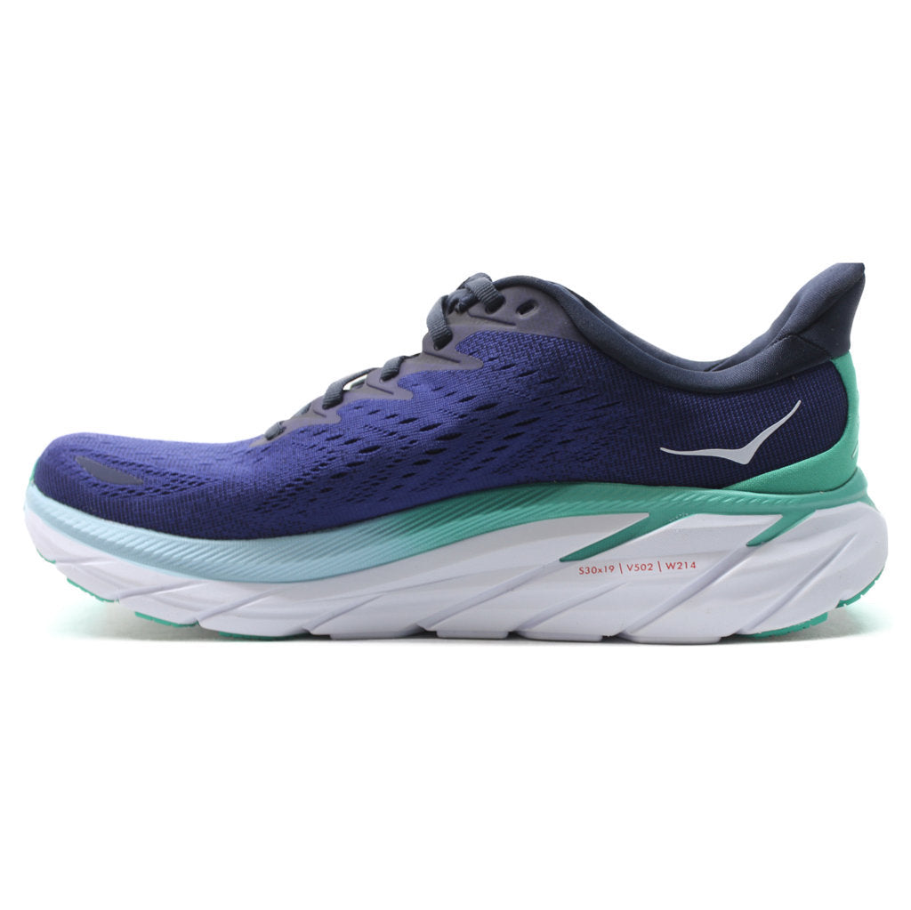 Hoka One One Clifton 8 Textile Womens Trainers#color_outer space bellwether blue
