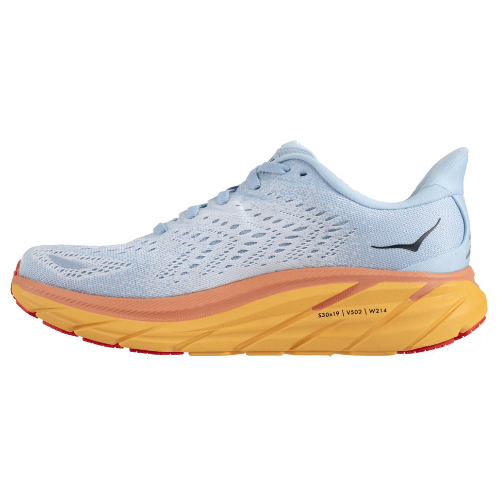 Hoka One One Clifton 8 Textile Womens Trainers#color_summer song ice flow