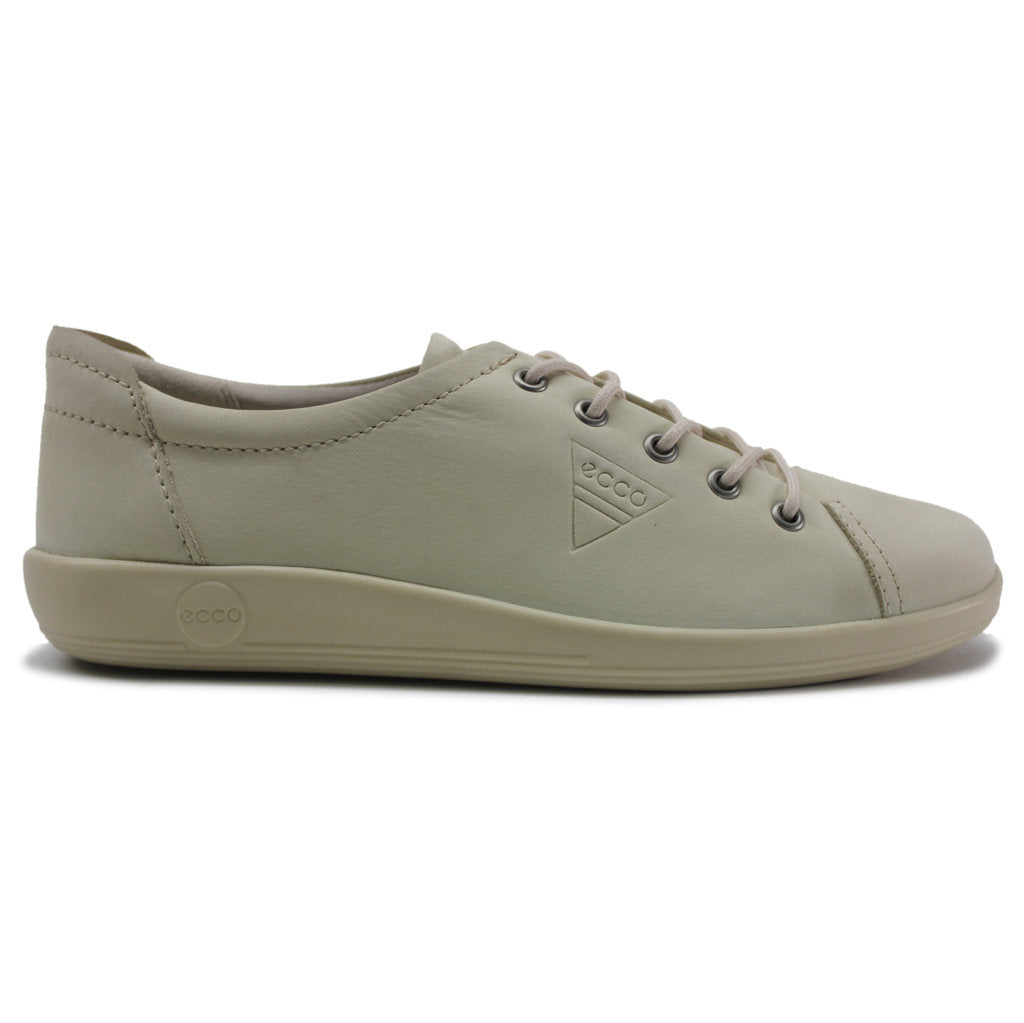 Ecco Soft 2.0 206503 Leather Womens Trainers#color_limestone