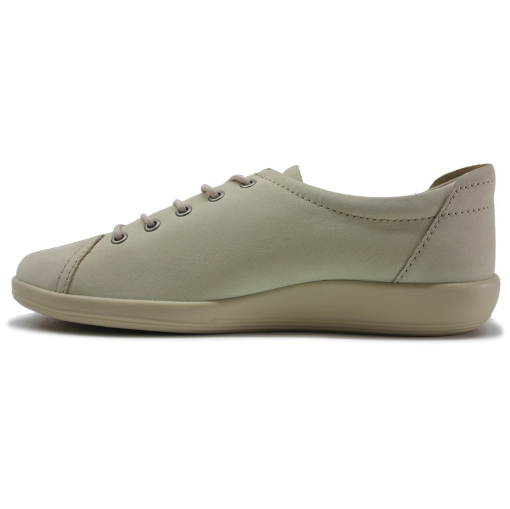 Ecco Soft 2.0 206503 Leather Womens Trainers#color_limestone