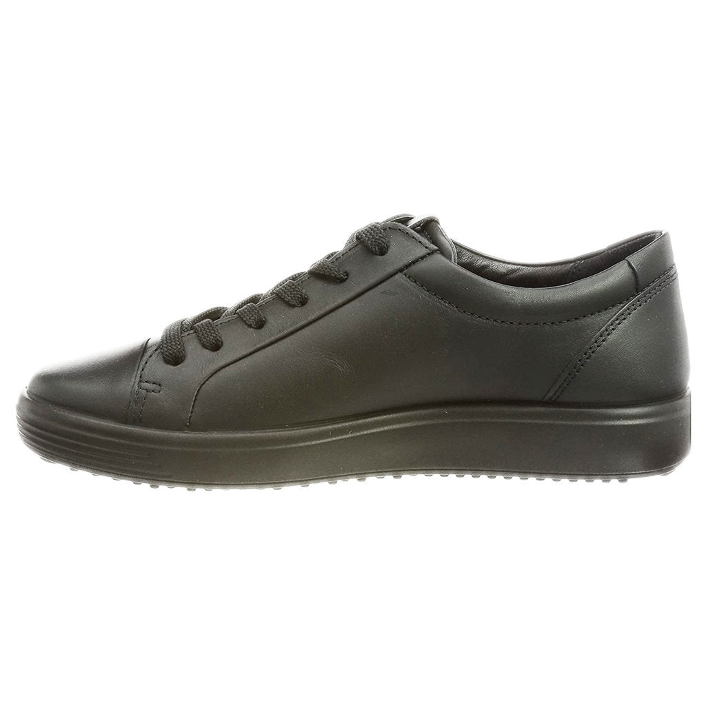 Ecco Soft 7 470303 Leather Womens Trainers#color_black