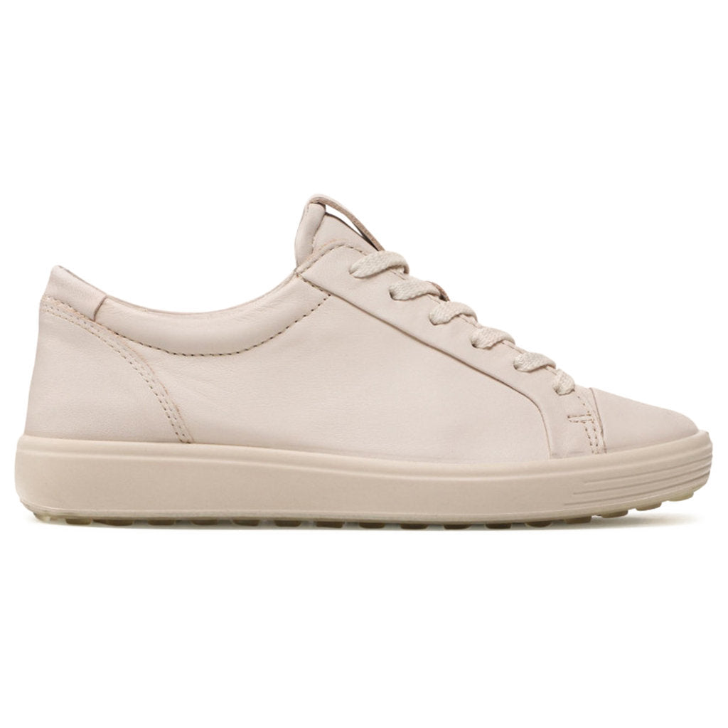 Ecco Soft 7 470303 Leather Womens Trainers#color_limestone
