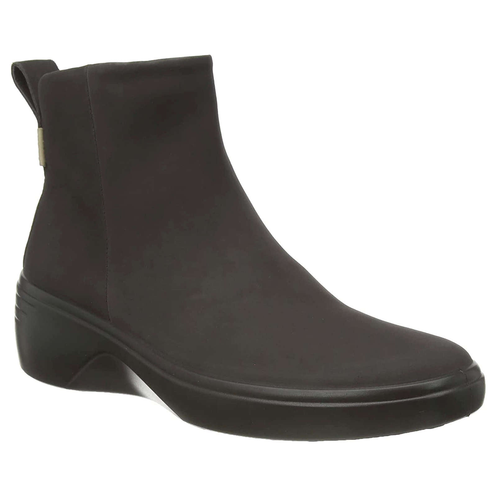 Ecco Soft 7 Wedge Leather Womens Boots#color_licorice