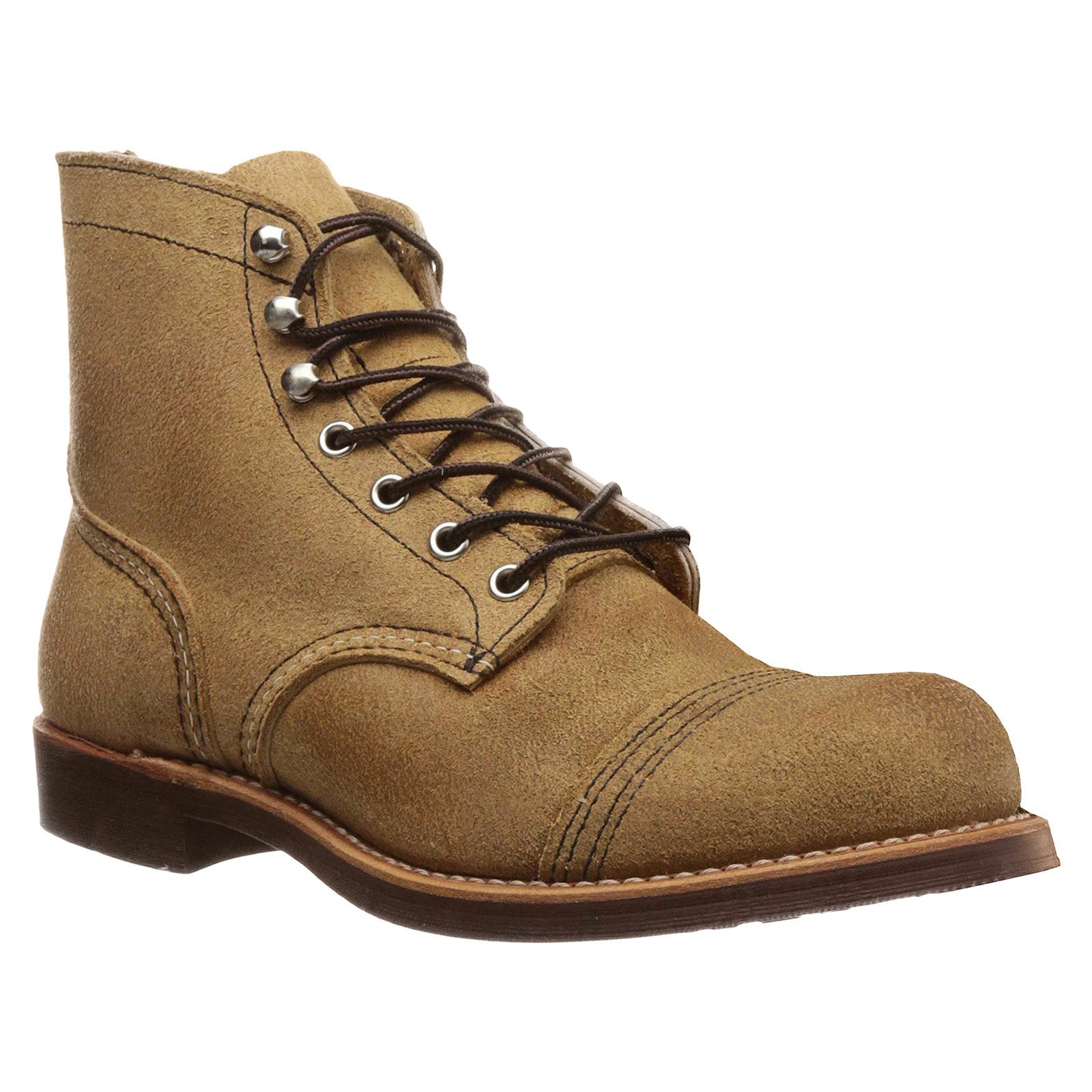 Red Wing Iron Ranger Suede Leather Women's Ankle Boots#color_sand