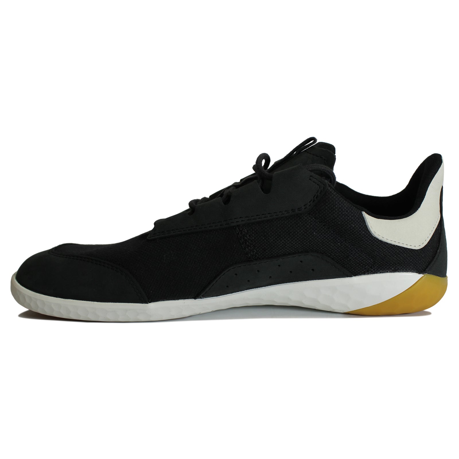 Vivobarefoot Geo Shell Leather Textile Mens Trainers#color_obsidian
