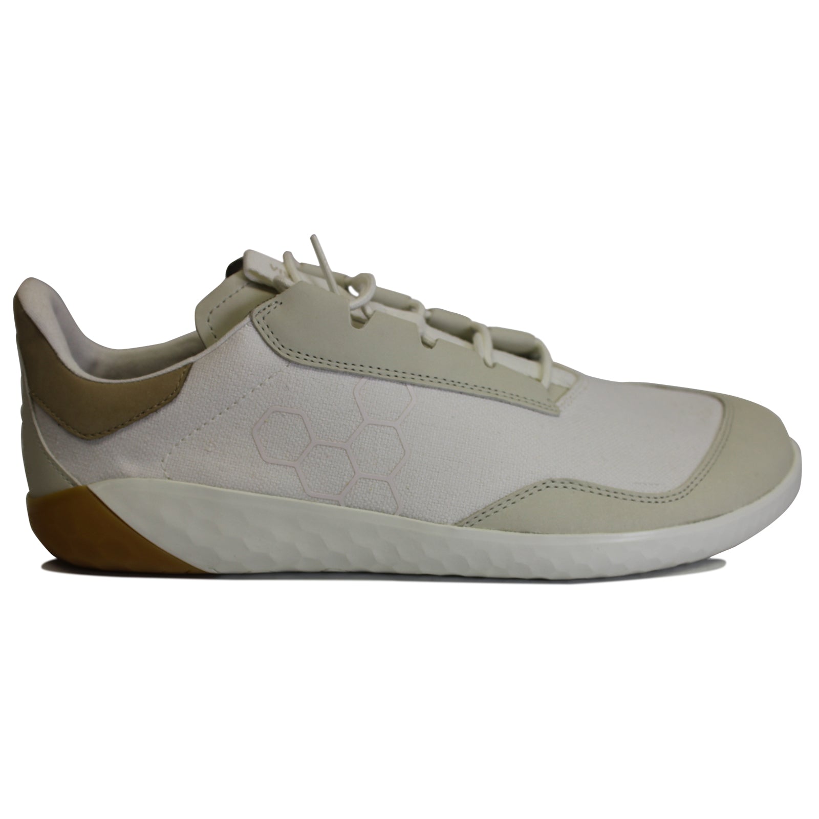 Vivobarefoot Geo Shell Leather Textile Mens Trainers#color_limestone beige