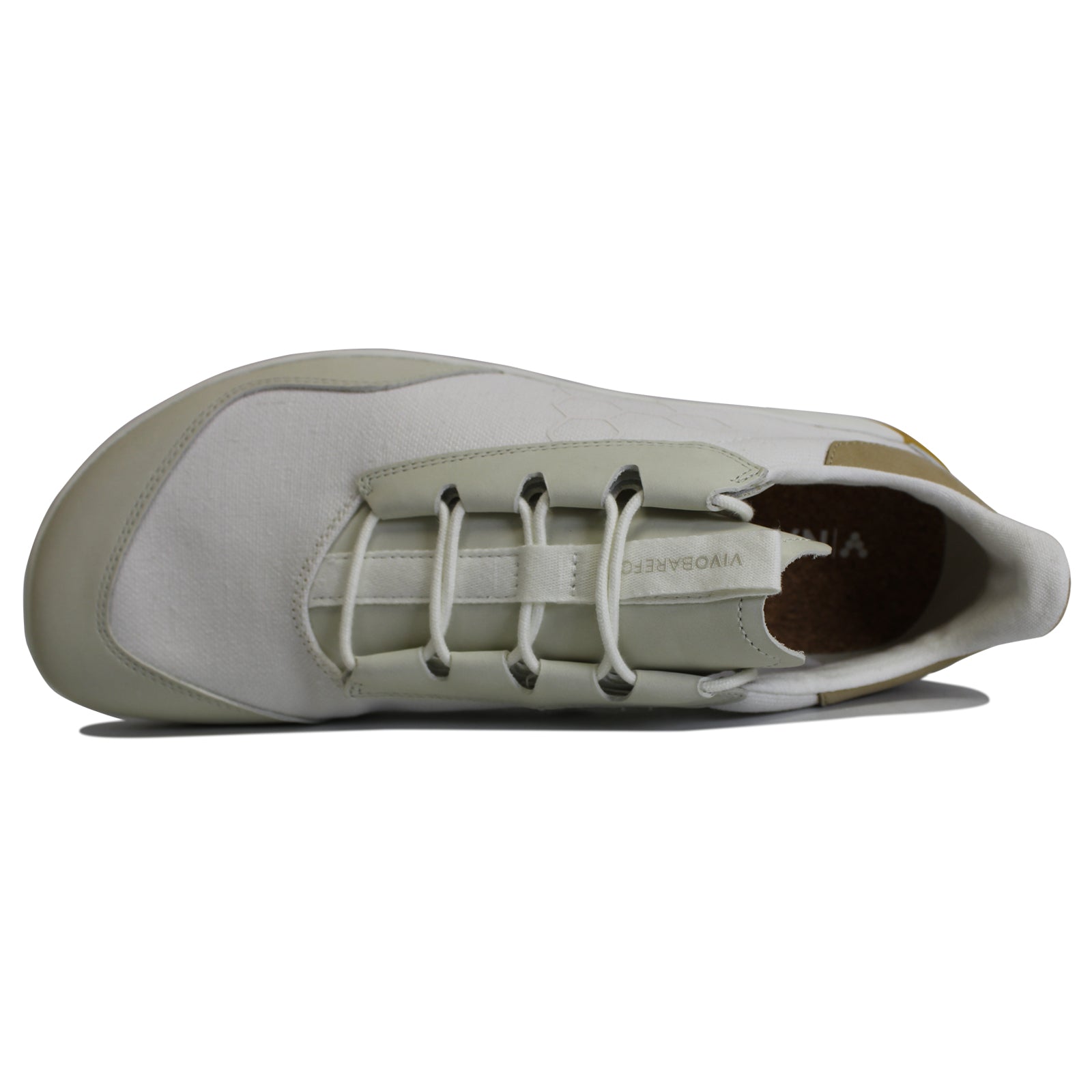 Vivobarefoot Geo Shell Leather Textile Mens Trainers#color_limestone beige