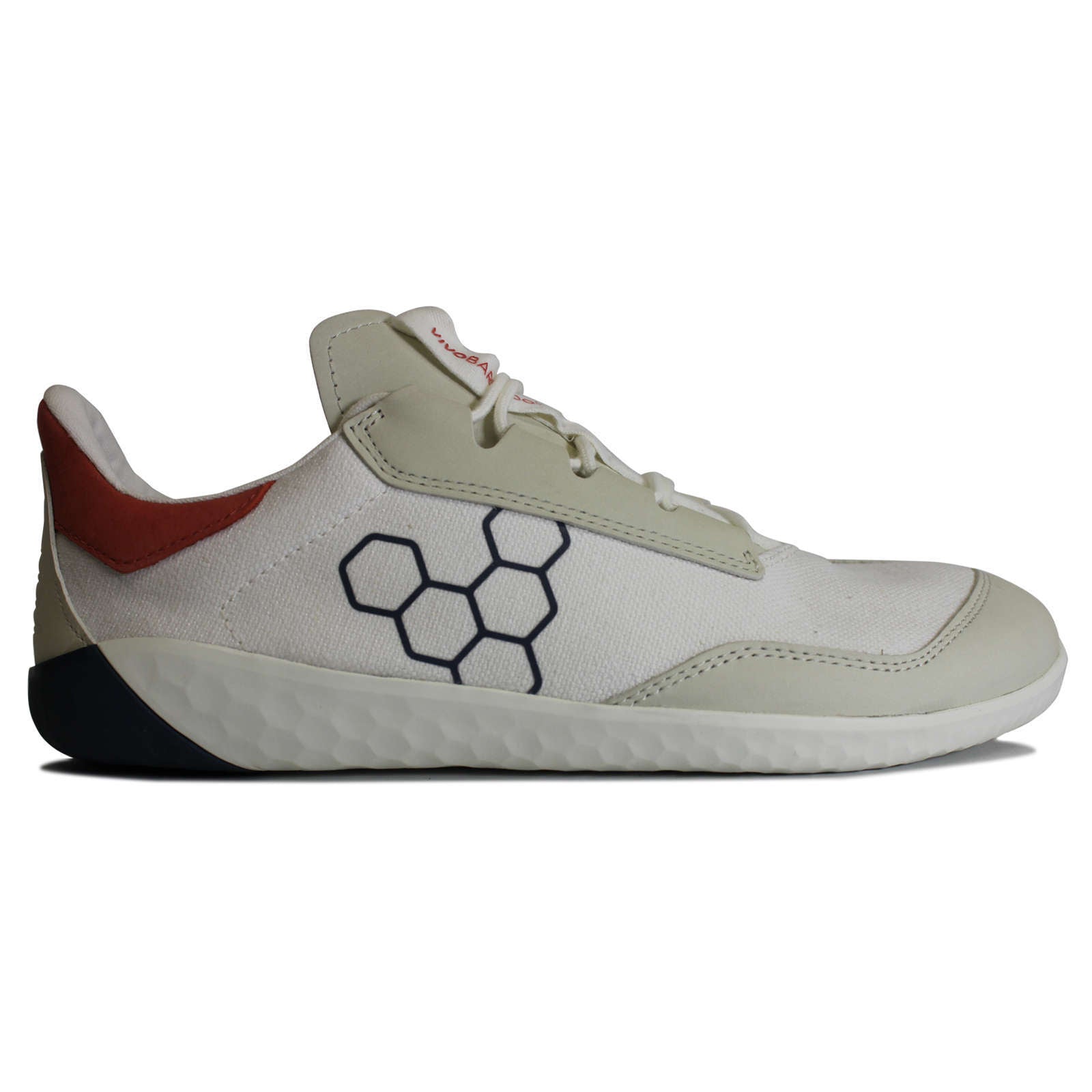 Vivobarefoot Geo Shell Leather Textile Womens Trainers#color_limestone coral