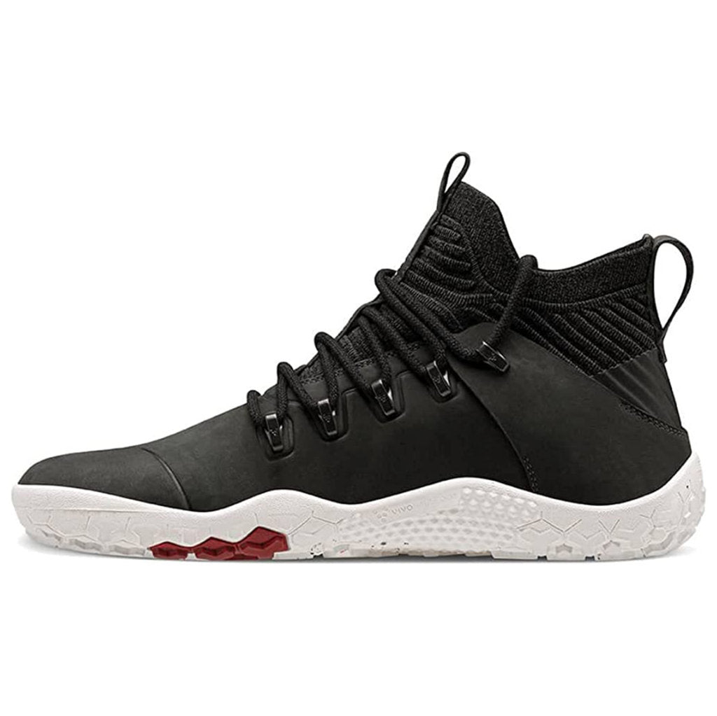 Vivobarefoot Magna FG Leather Textile Mens Trainers#color_obsidian white