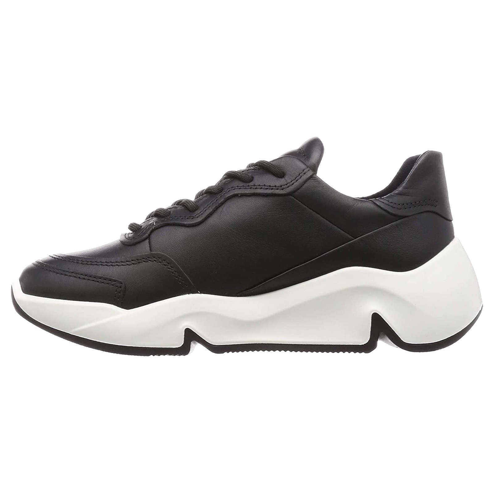 Ecco Chunky Sneaker Leather Womens Trainers#color_black