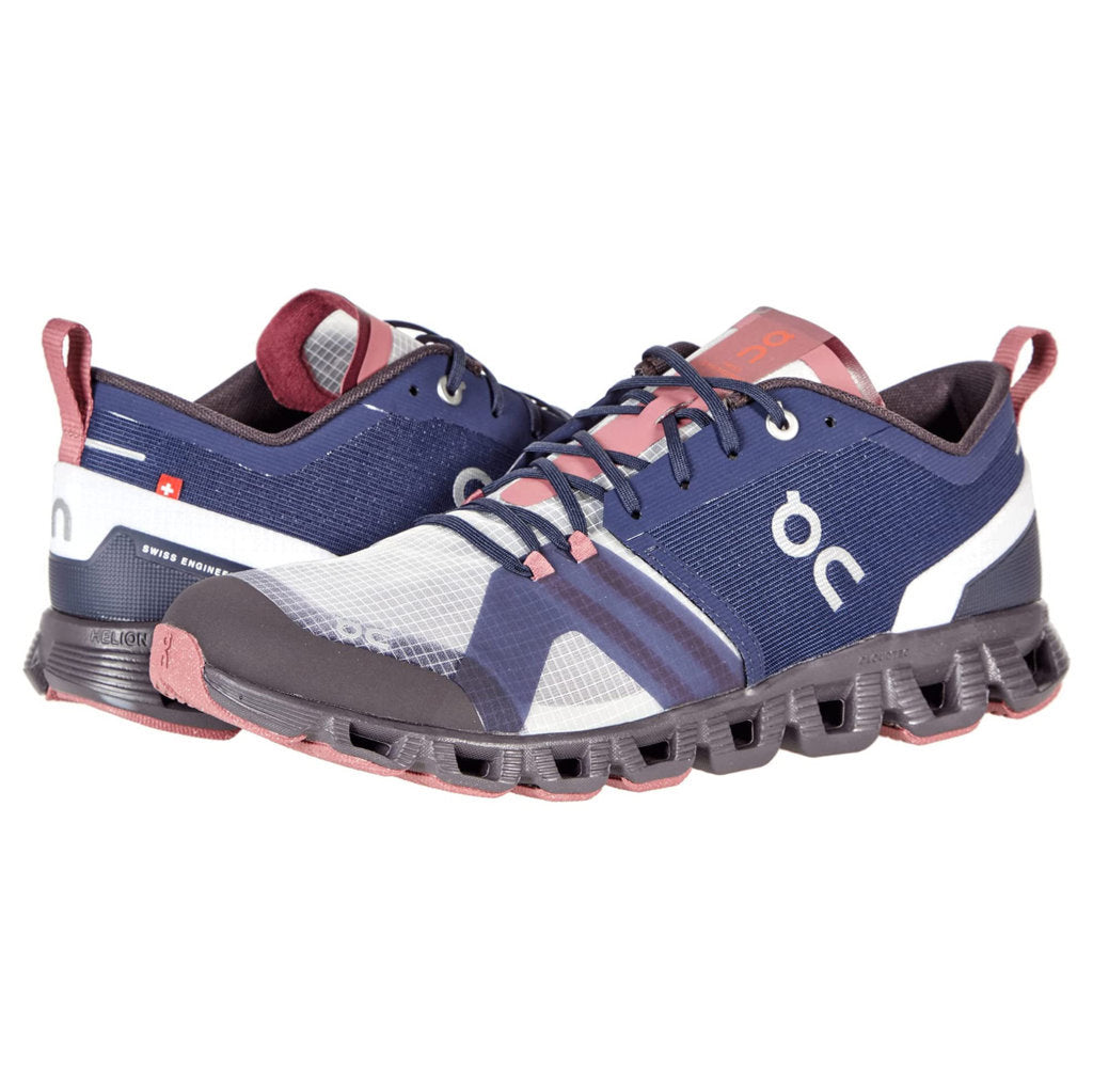 On Running Cloud X Shift Textile Synthetic Womens Trainers#color_ink cherry