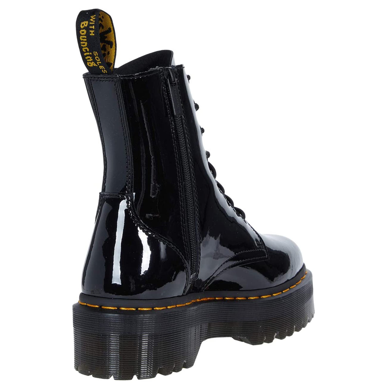 Dr. Martens Jadon Patent Lamper Leather Unisex Boots#color_black