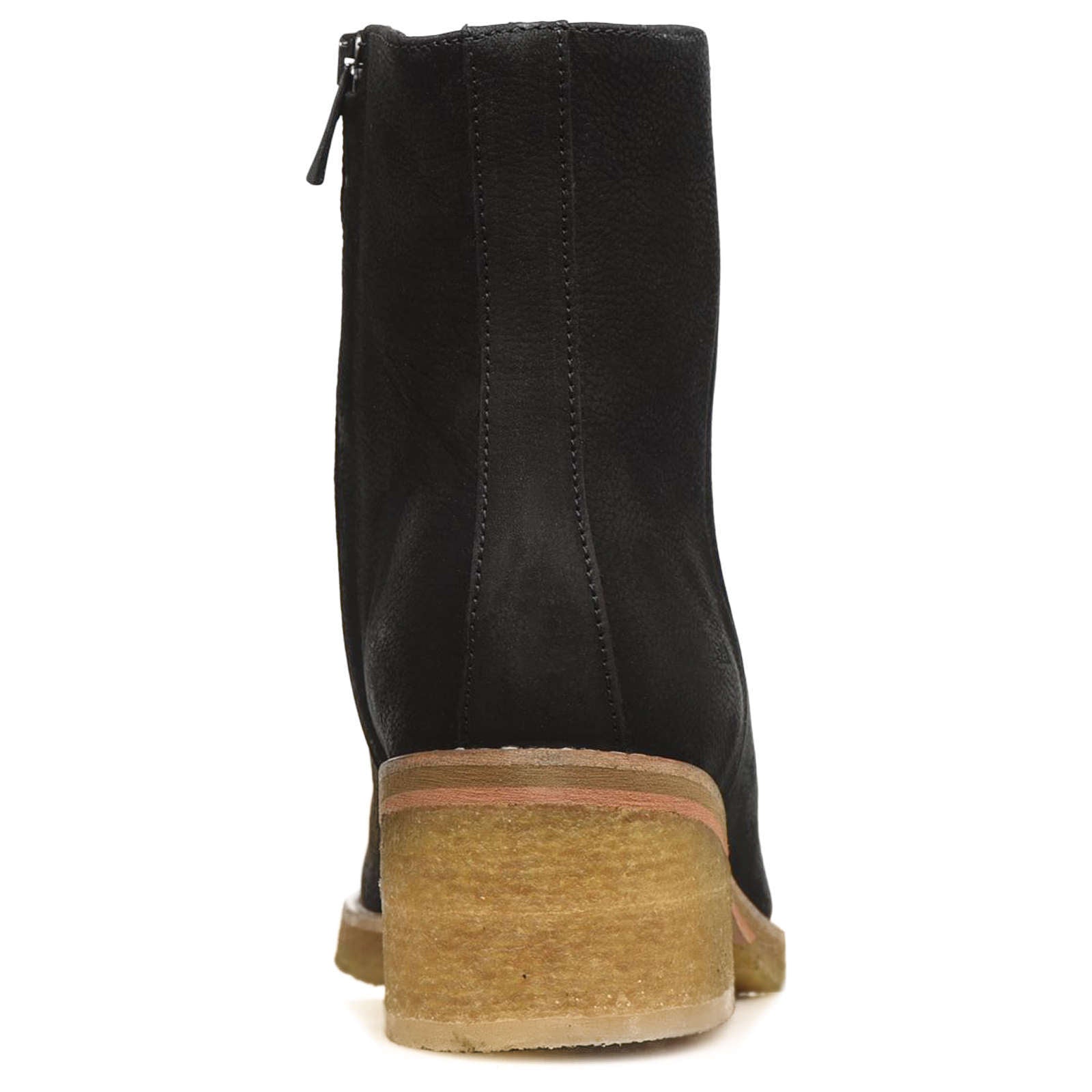 Clarks Originals Amara Crepe Nubuck Leather Women's Heeled Ankle Boots#color_black