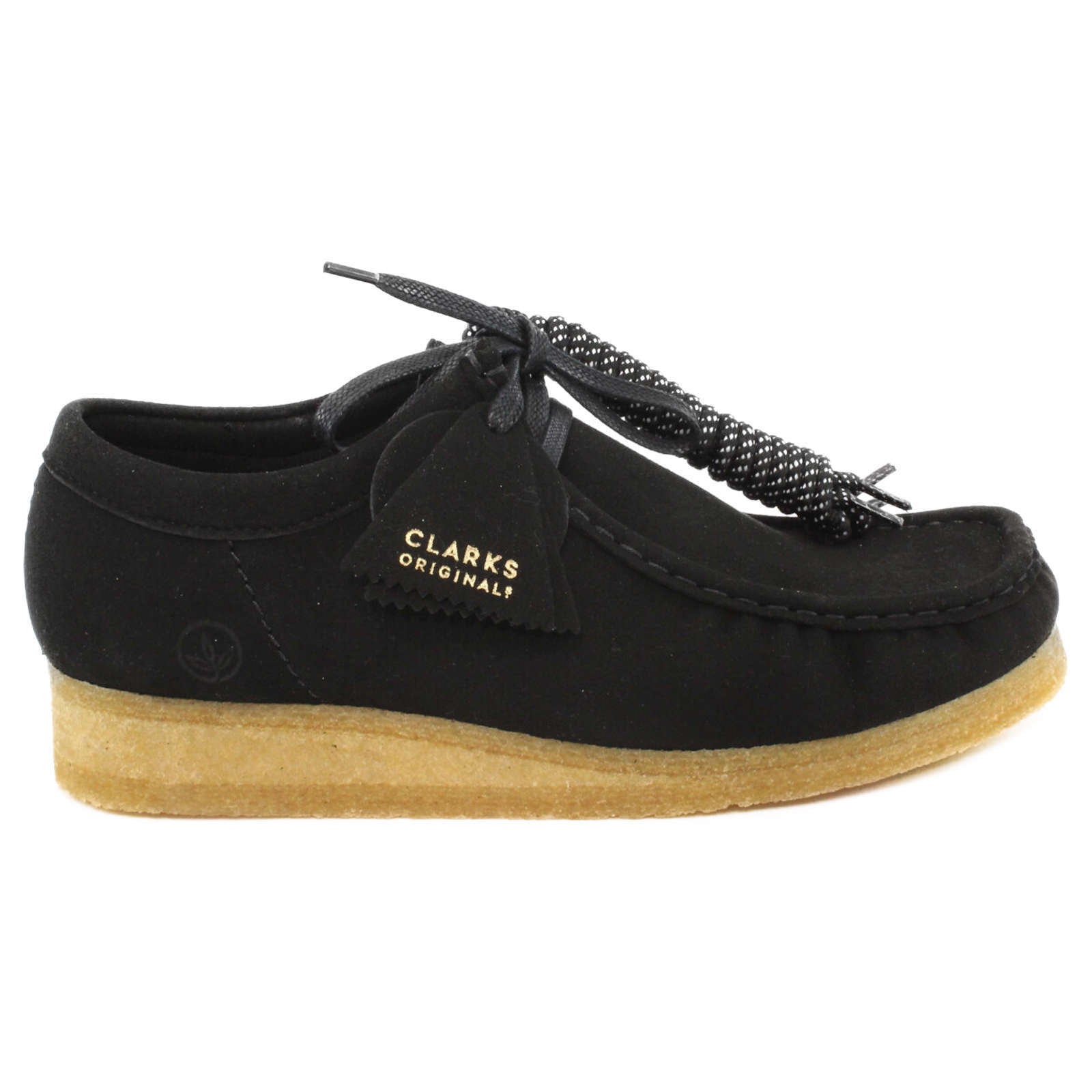 Clarks Originals Wallabee Vegan Textile Men's Shoes#color_black