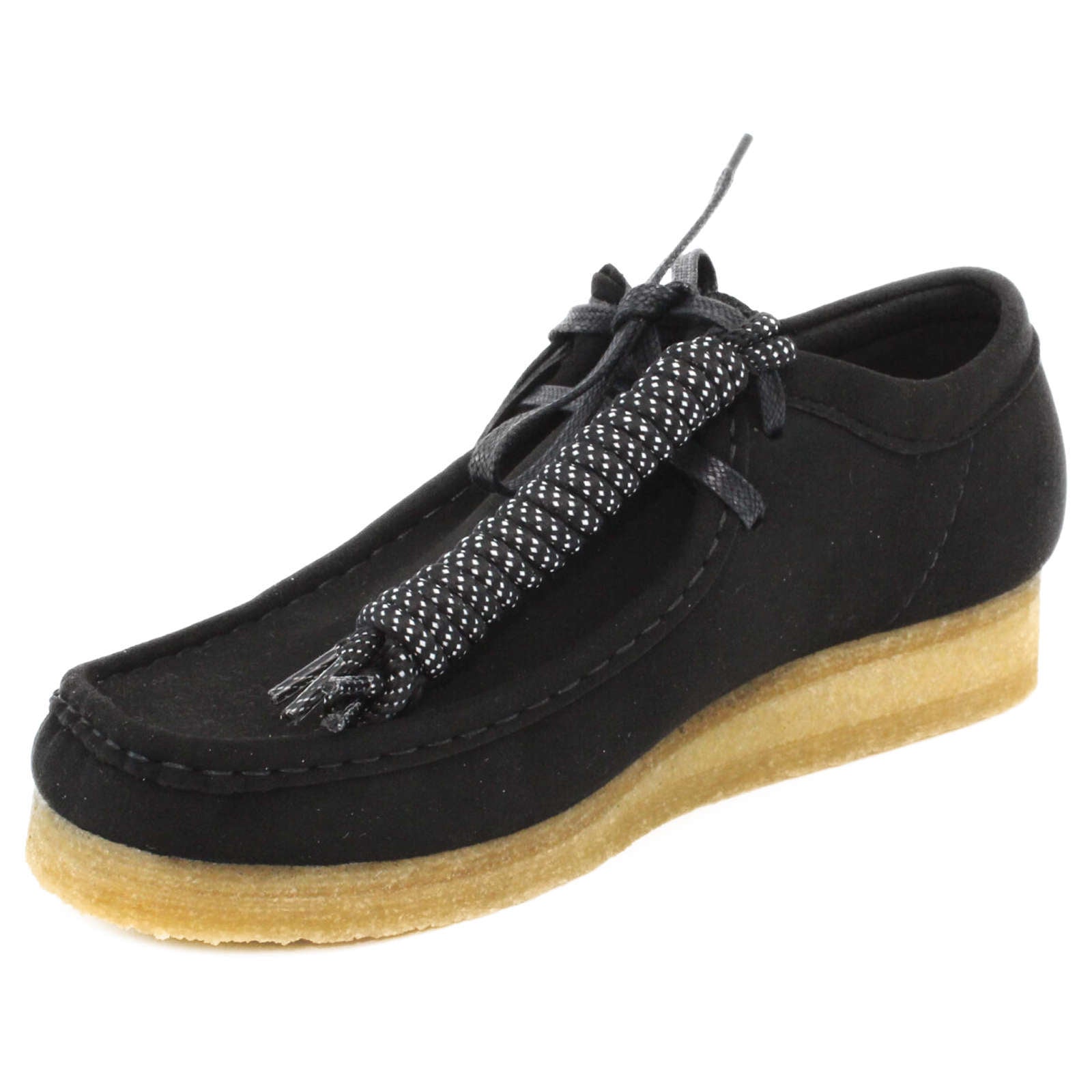Clarks Originals Wallabee Vegan Textile Men's Shoes#color_black