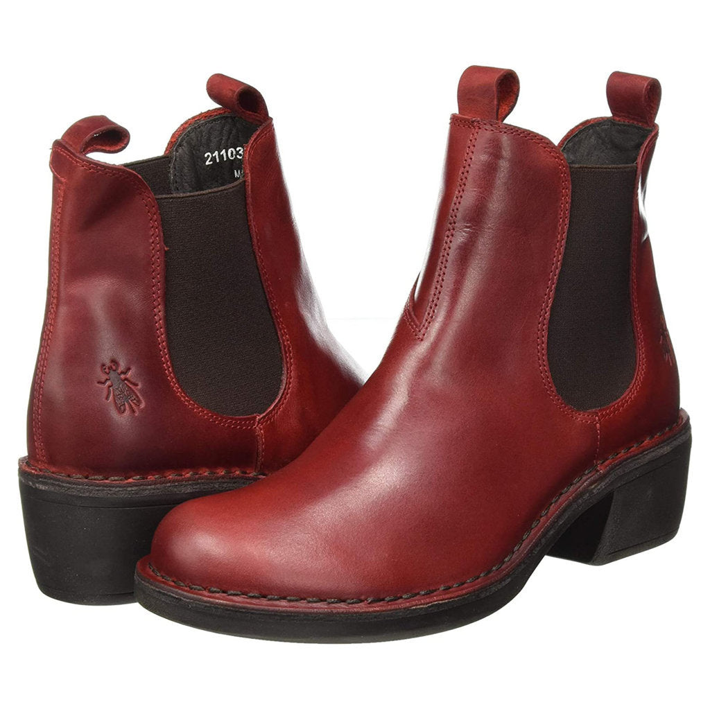 Fly London MEME030FLY Rug Leather Womens Boots#color_red