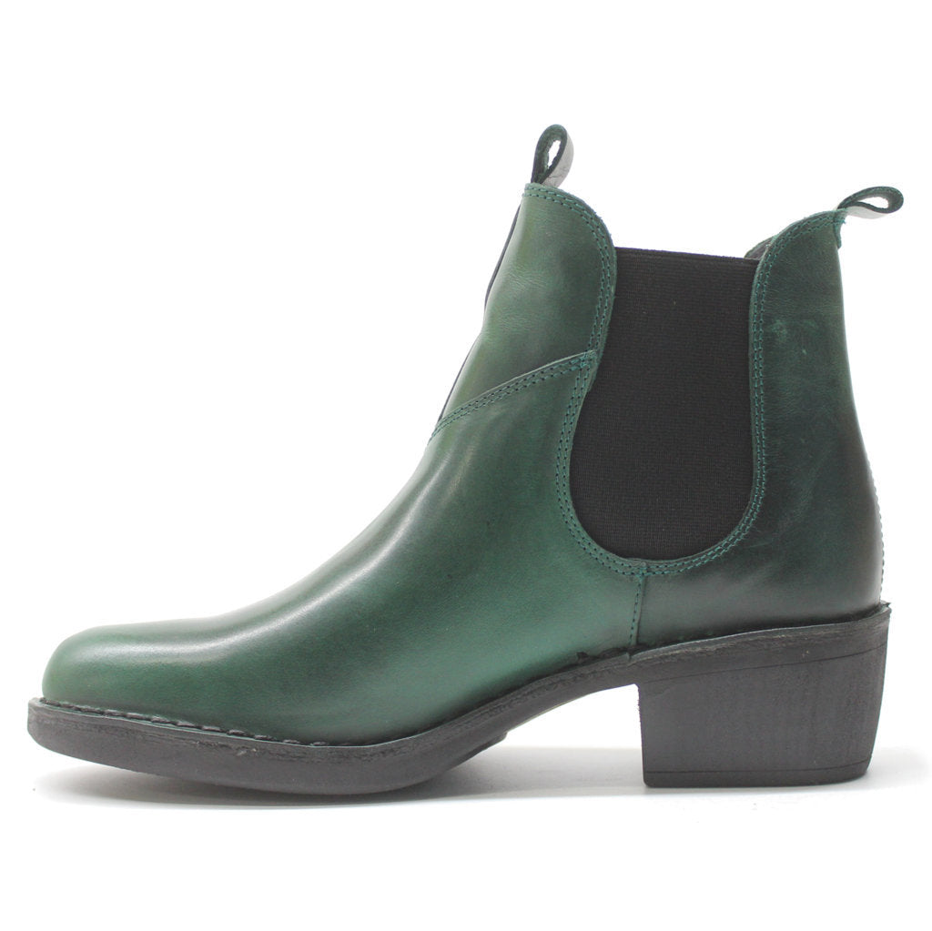 Fly London MEME030FLY Rug Leather Womens Boots#color_shamrock green