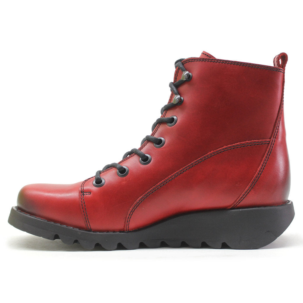 Fly London SORE813FLY Rug Leather Womens Boots#color_red black
