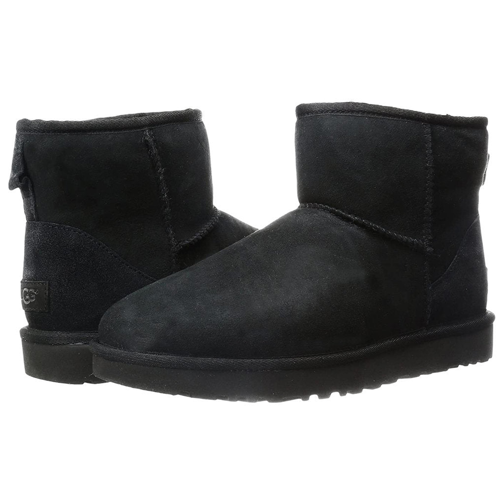 UGG Classic Mini II Suede Sheepskin Women's Winter Boots#color_black