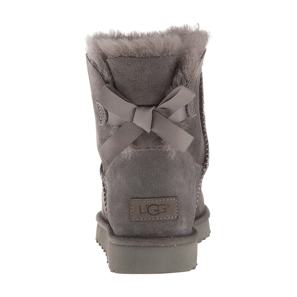 Ugg Australia Mini Bailey Bow II Suede Womens Boots#color_grey