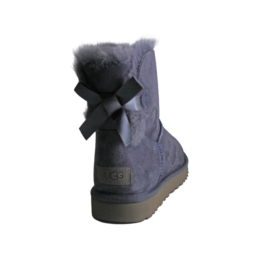 Ugg Australia Mini Bailey Bow II Suede Womens Boots#color_eve blue