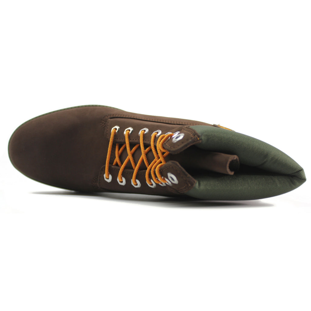 Timberland Premium 6 Inch Nubuck Mens Boots#color_dark brown orange