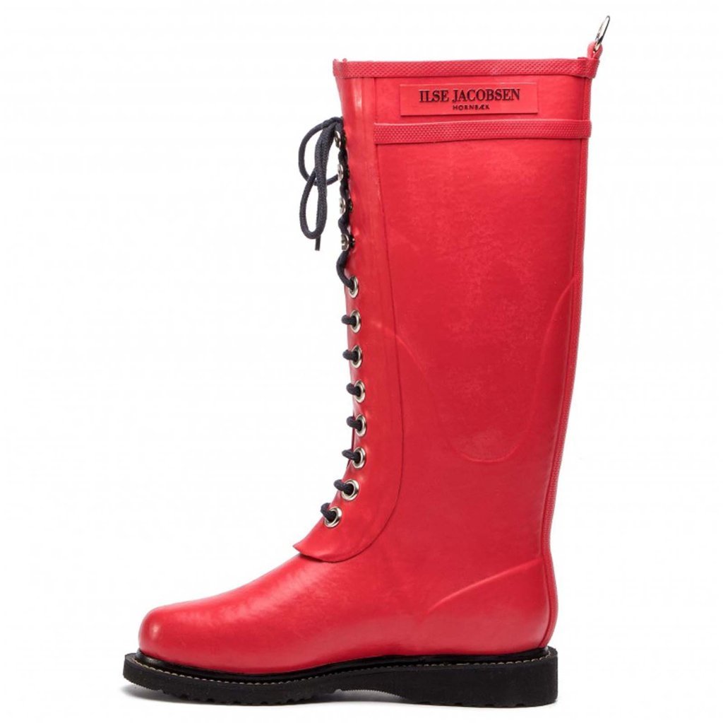 Ilse Jacobsen Rub1 Rubber Womens Boots#color_red