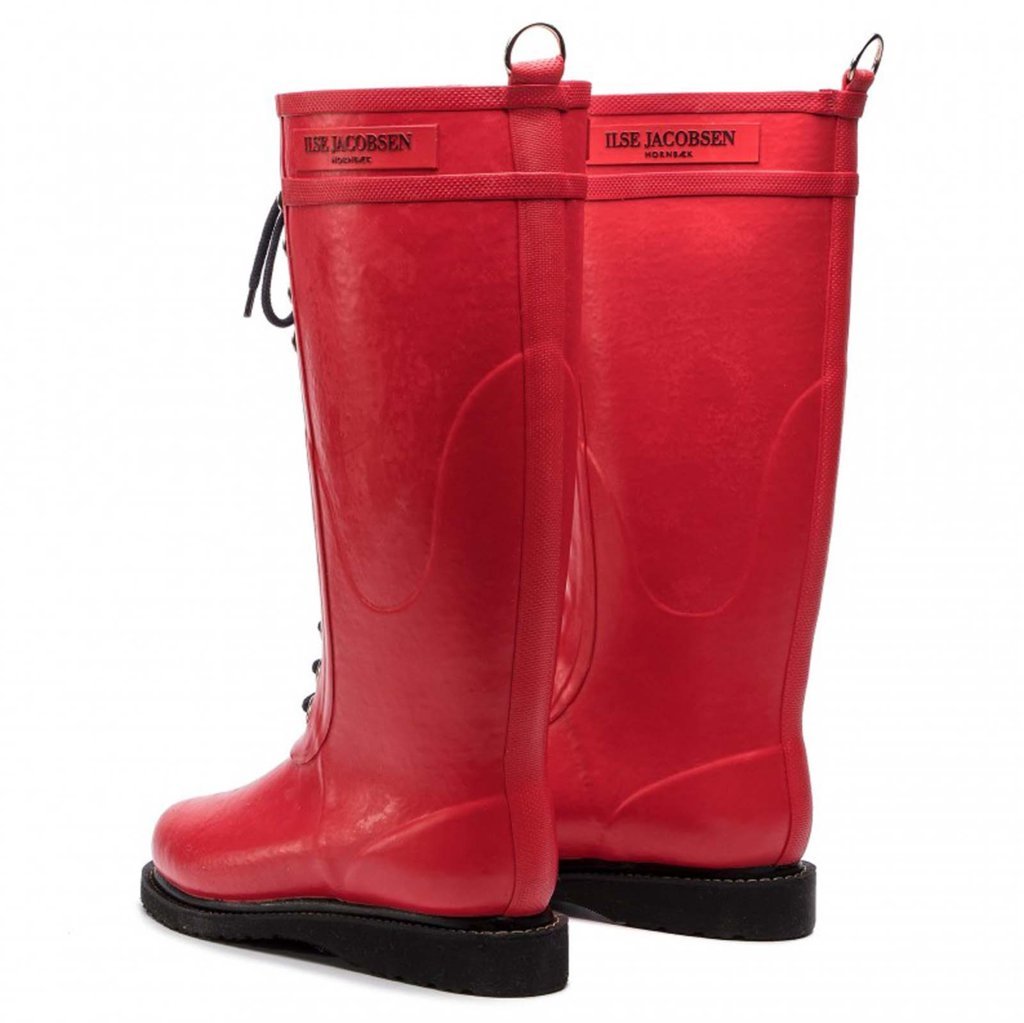 Ilse Jacobsen Rub1 Rubber Womens Boots#color_red