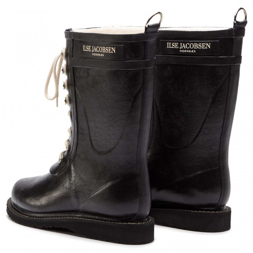 Ilse Jacobsen Womens Boots Rub15 Casual Lace-Up Mid Calf Wellington Rubber - UK 6.5