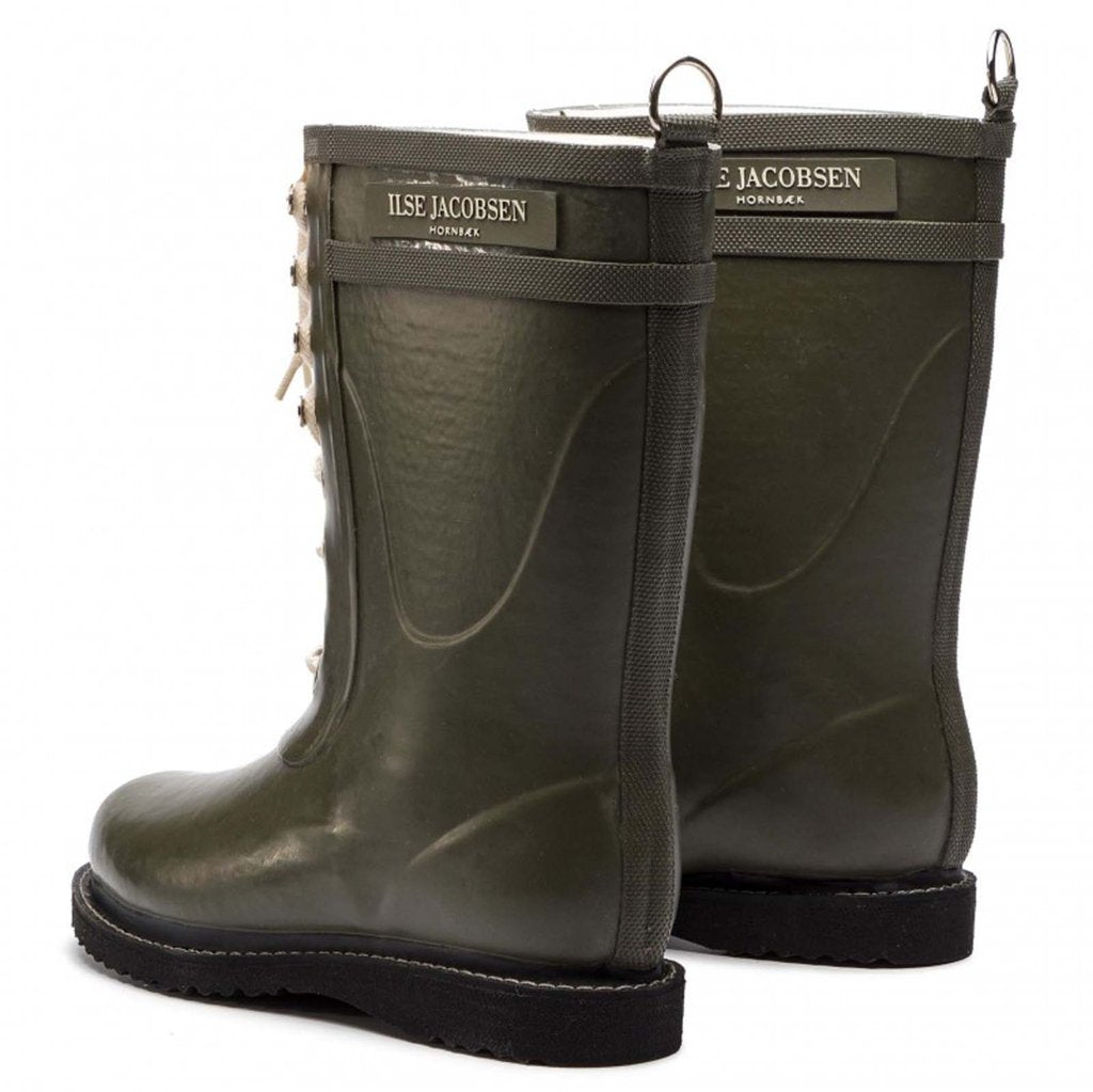 Ilse Jacobsen Rub15 Rubber Womens Boots#color_army