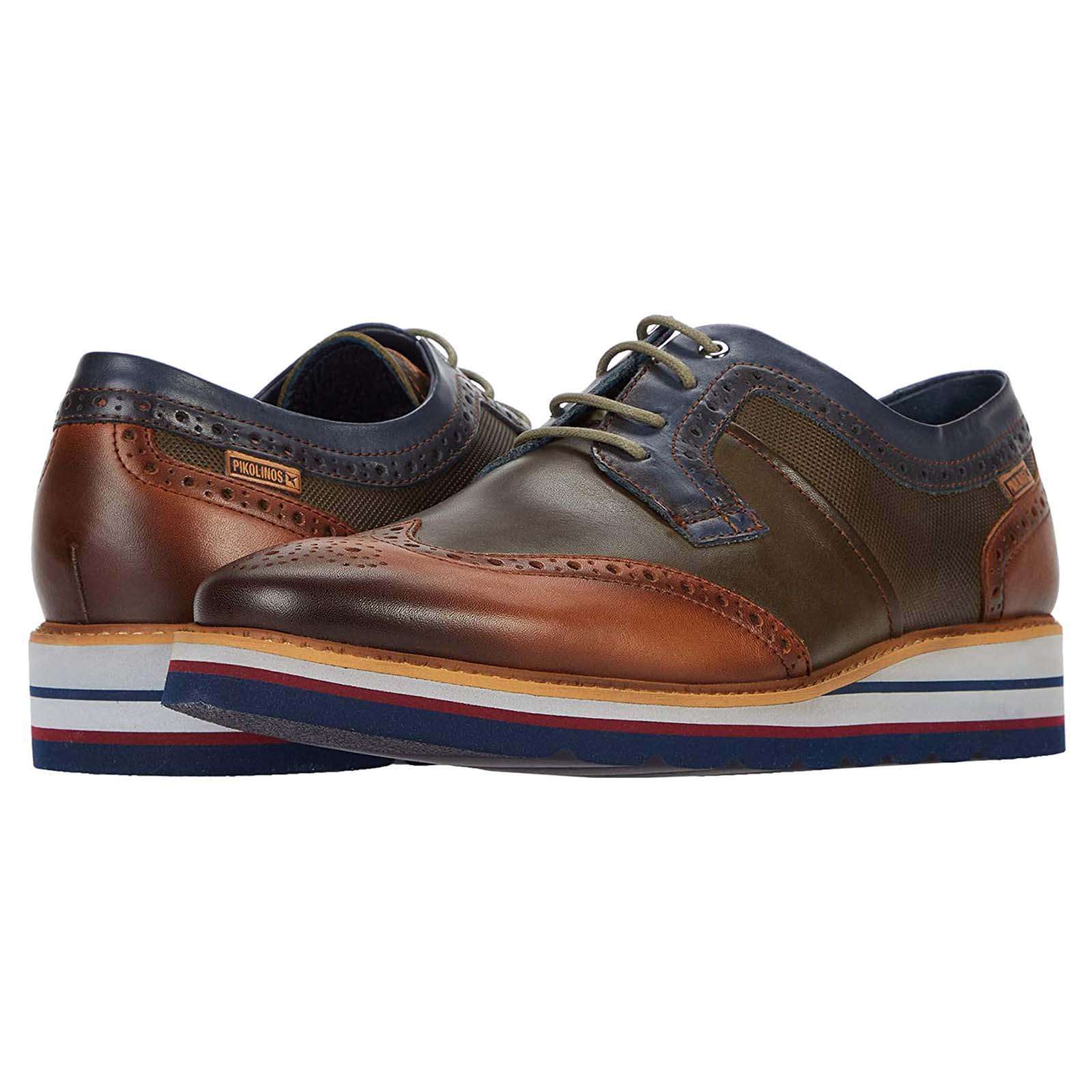 Pikolinos Durcal Leather Mens Shoes#color_brandy