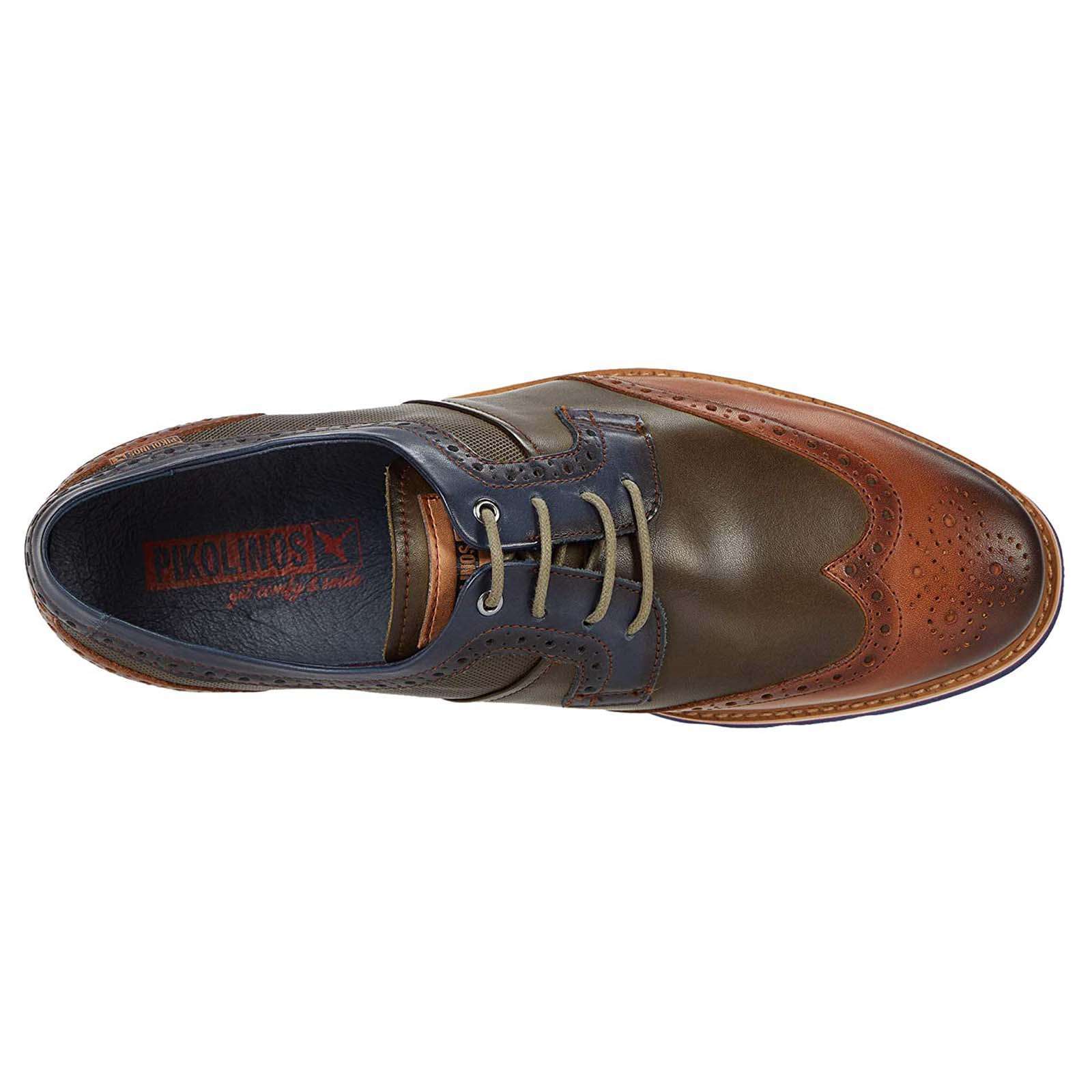 Pikolinos Durcal Leather Mens Shoes#color_brandy