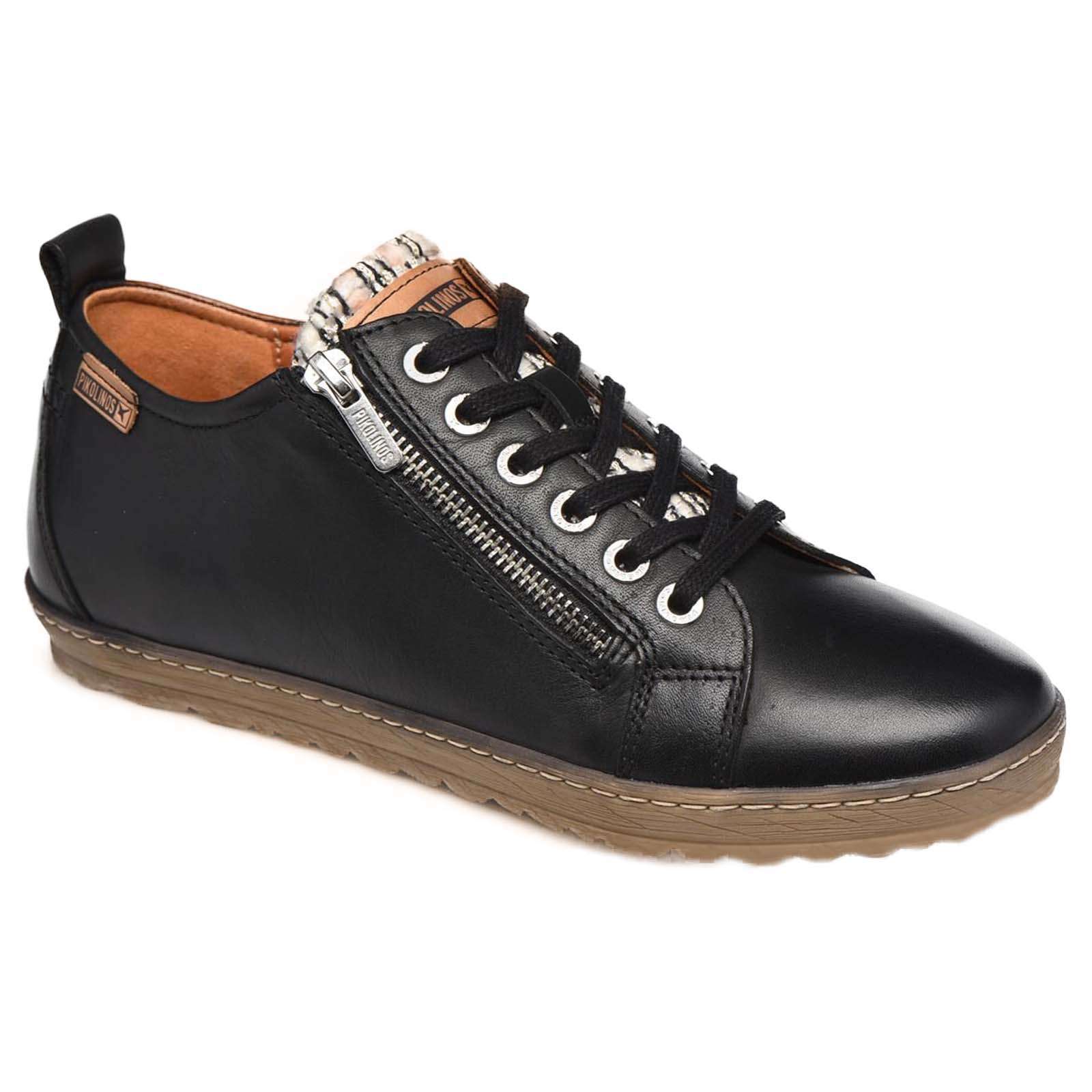 Pikolinos Lagos Leather Womens Shoes#color_black