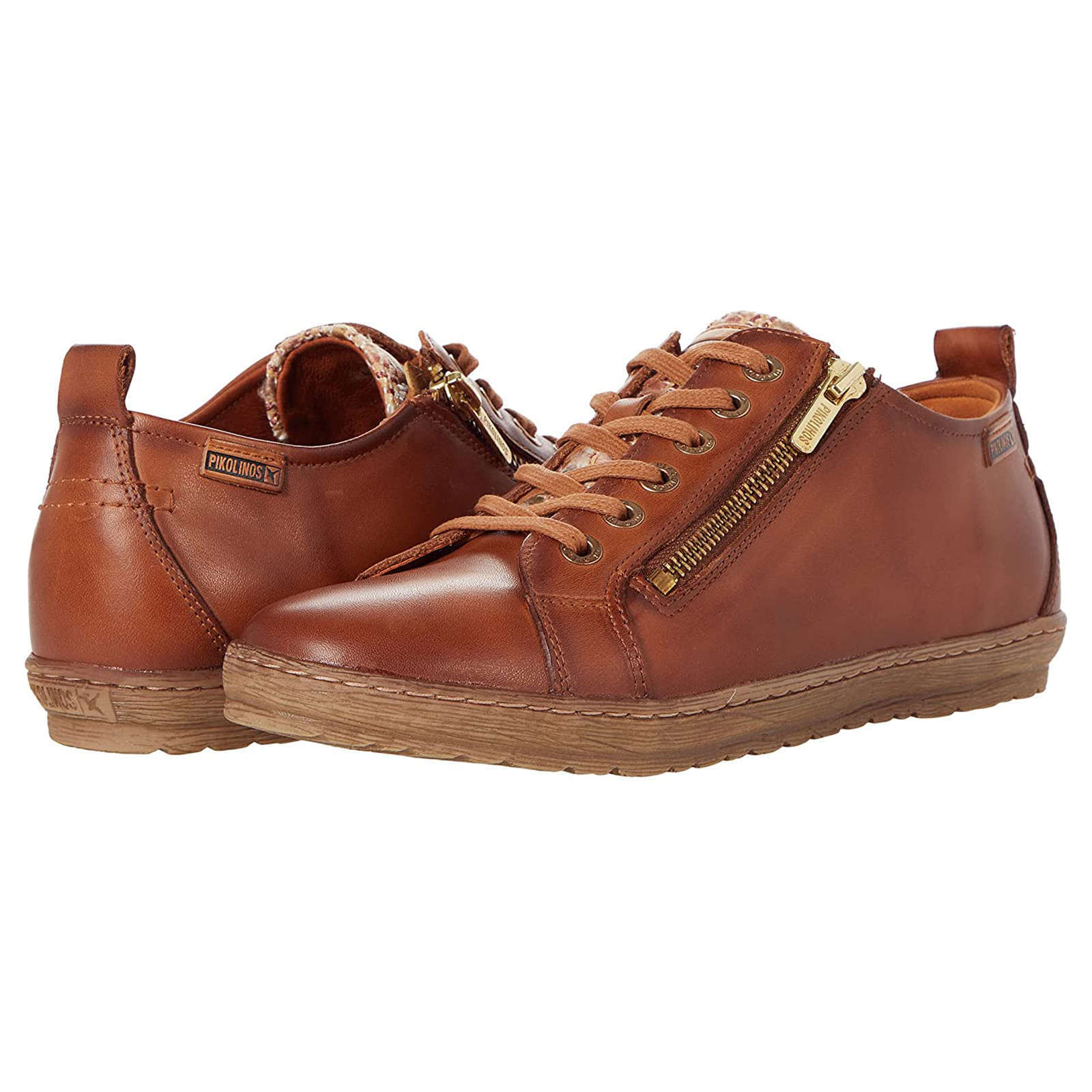 Pikolinos Lagos Leather Womens Shoes#color_brandy