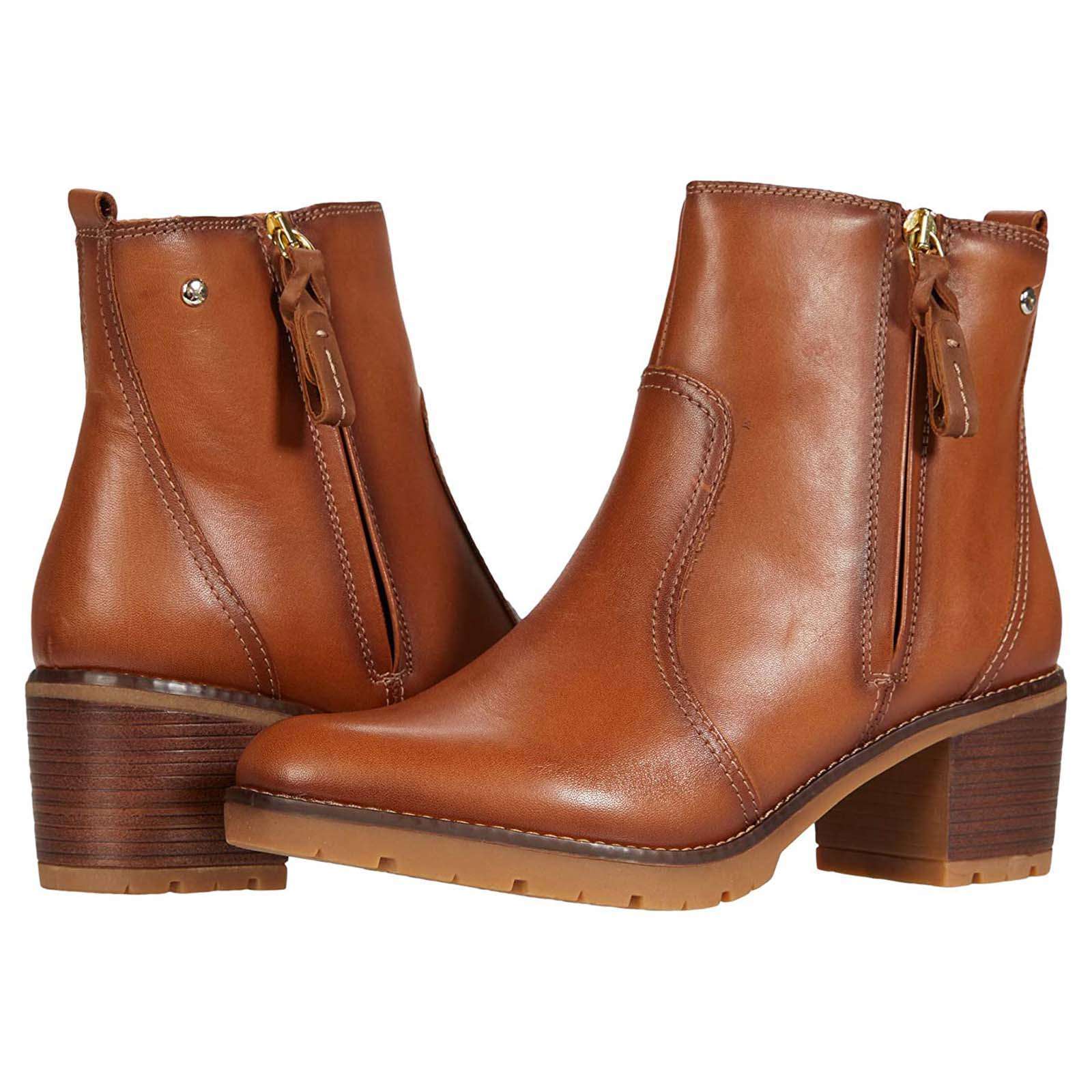 Pikolinos Llanes Leather Womens Boots#color_brandy
