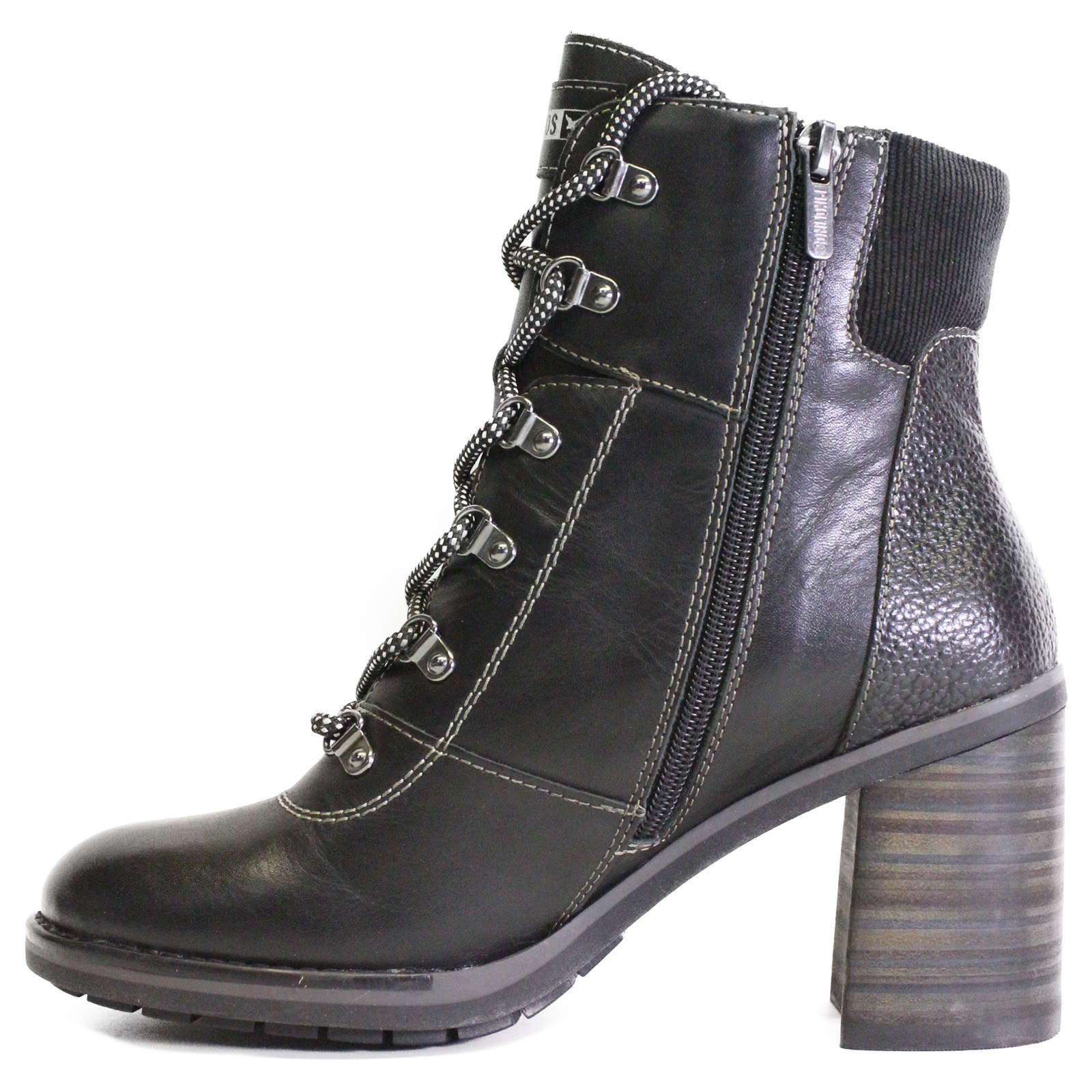 Pikolinos Pompeya Leather Womens Boots#color_black