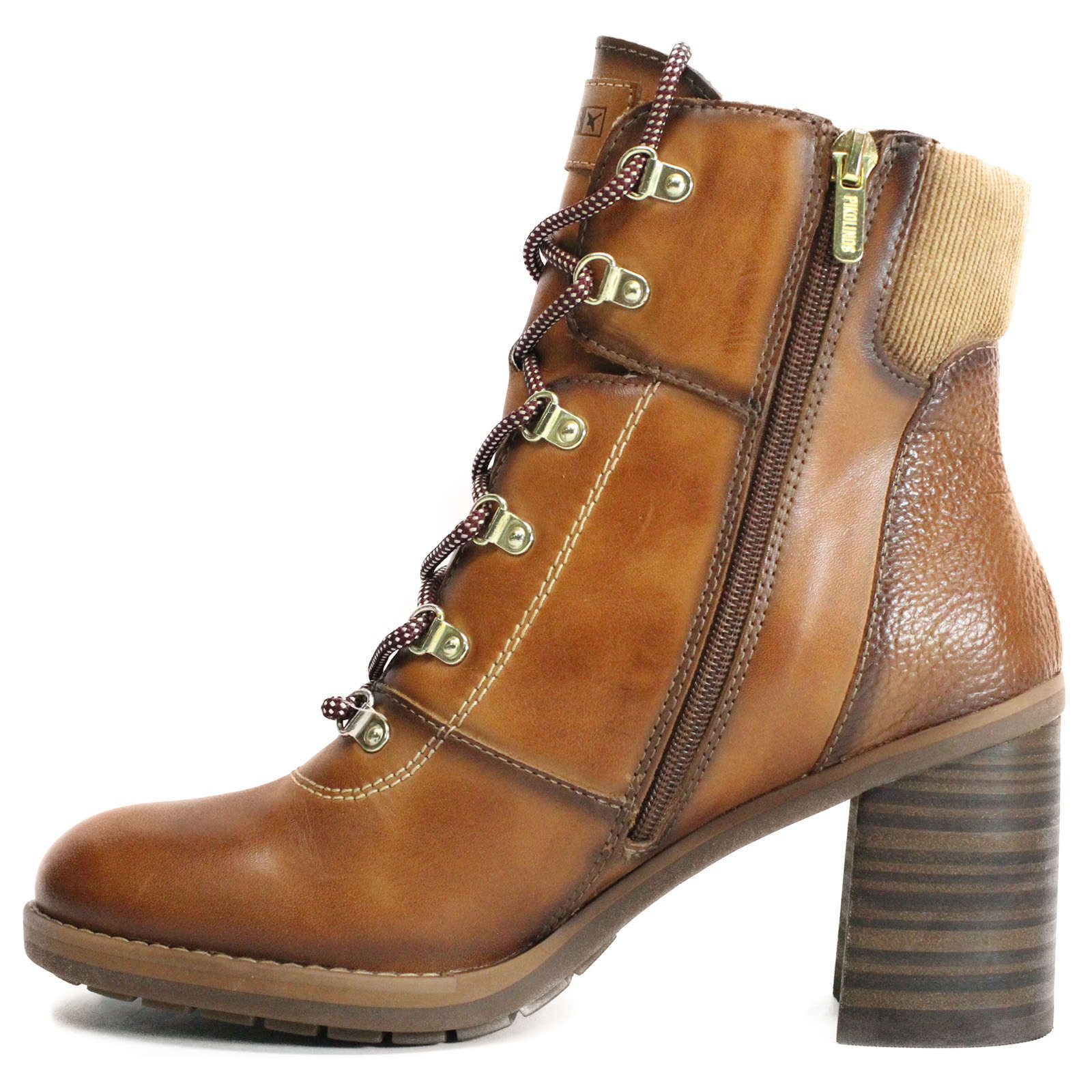 Pikolinos Pompeya Leather Womens Boots#color_brandy
