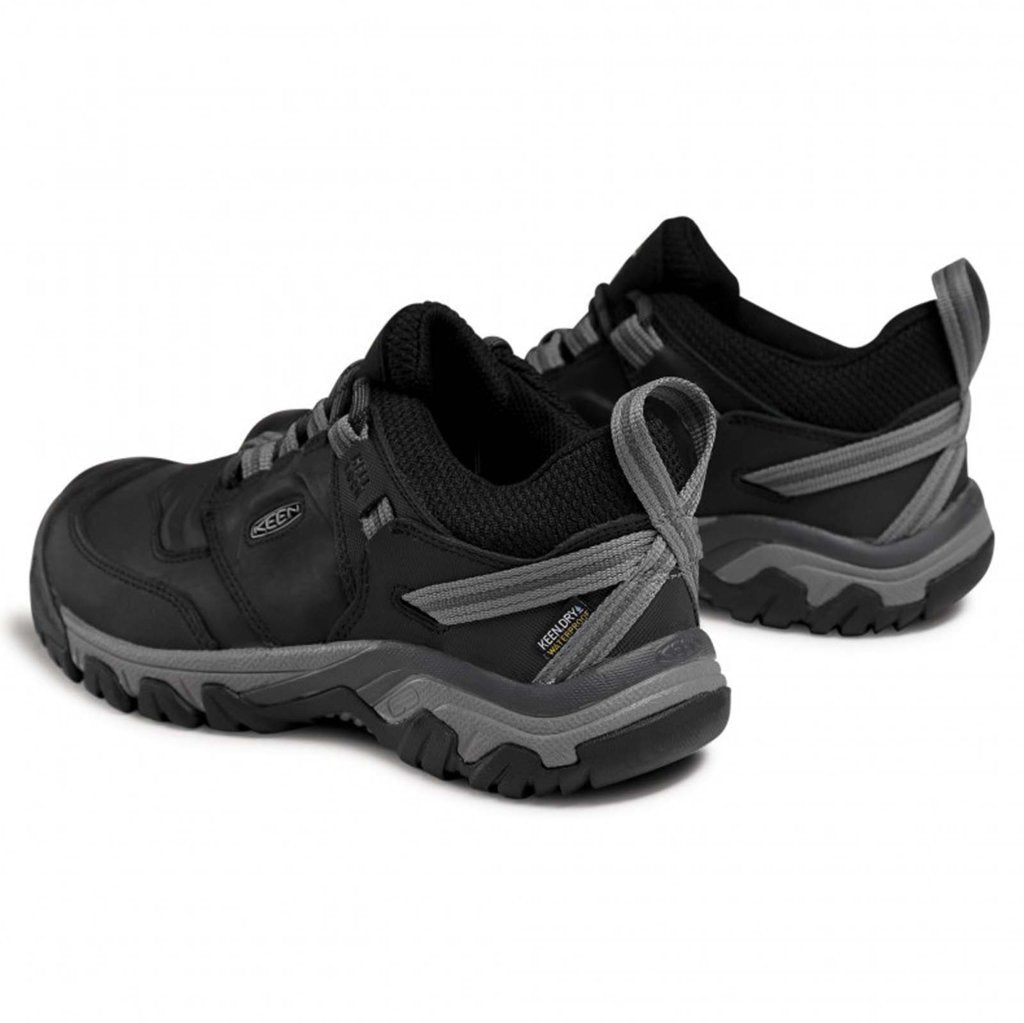 Keen Ridge Flex Waterproof Leather Men's Hiking Shoes#color_black magnet