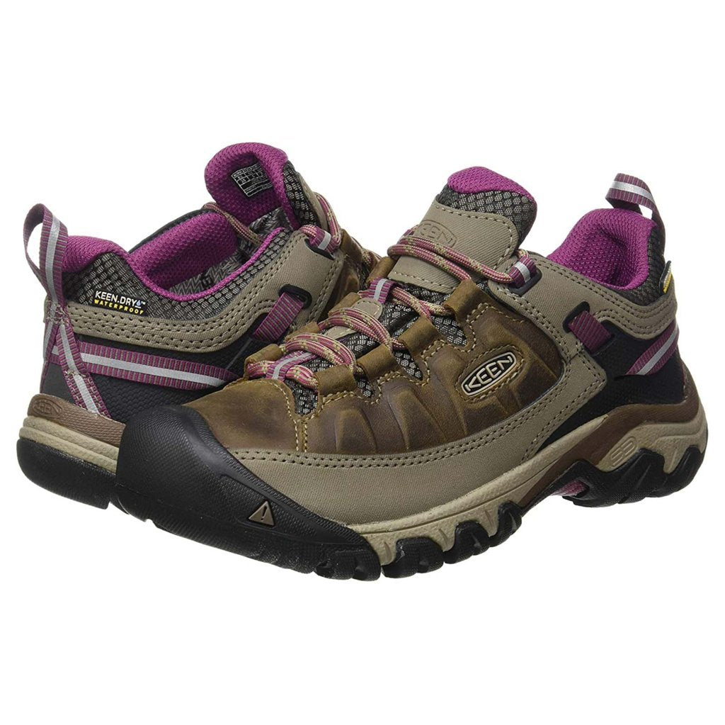 Keen Targhee III Waterproof Leather Women's Hiking Trainers#color_weiss boysenberry