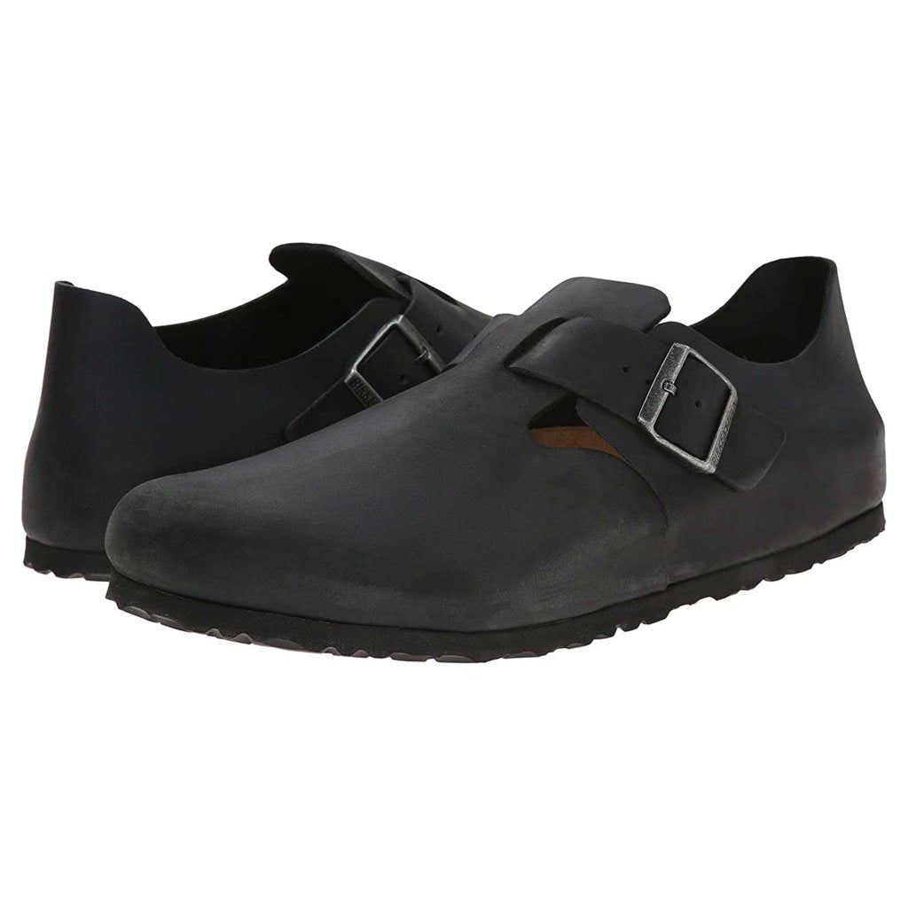 Birkenstock London Leather Unisex Shoes#color_black