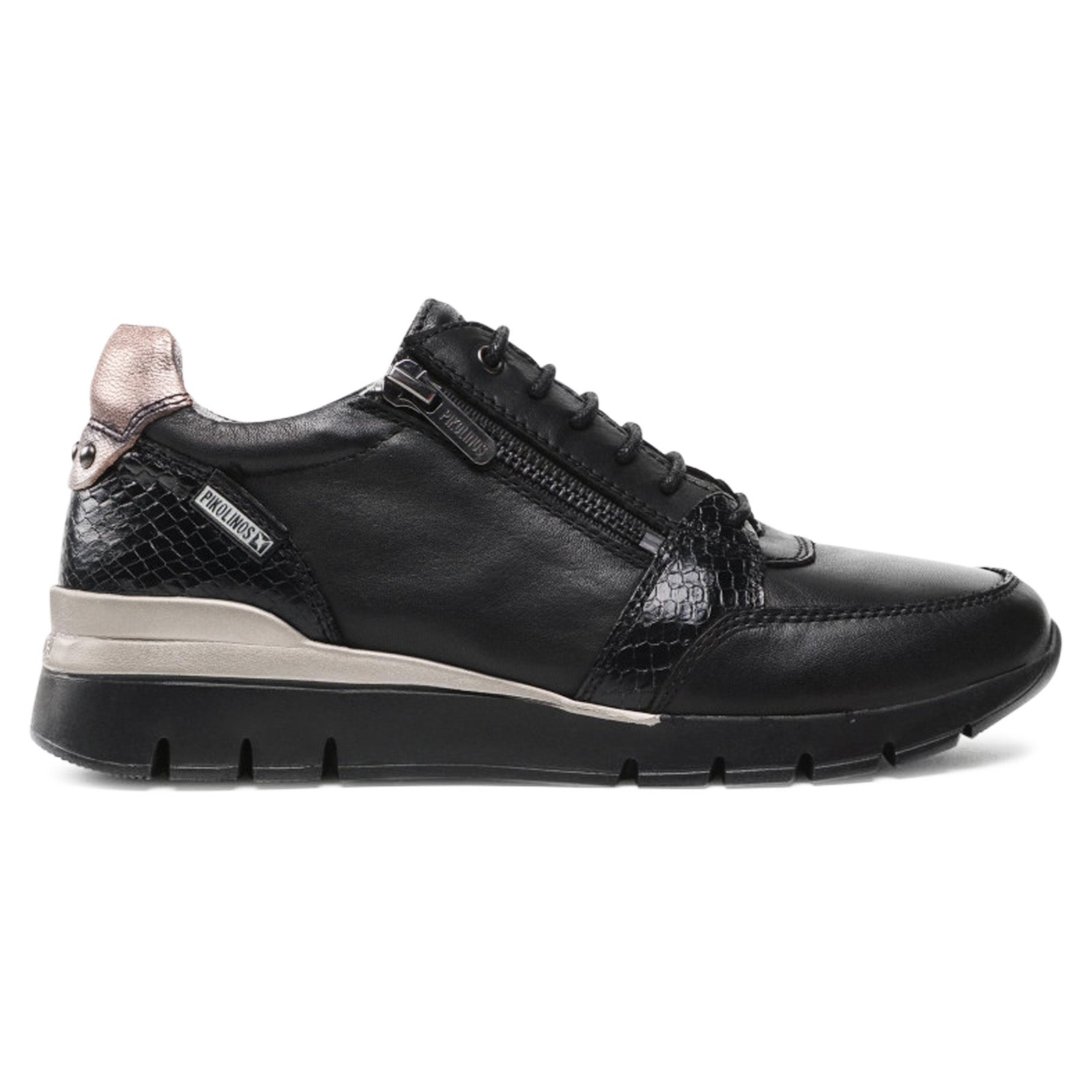 Pikolinos Cantabria Leather Womens Trainers#color_black
