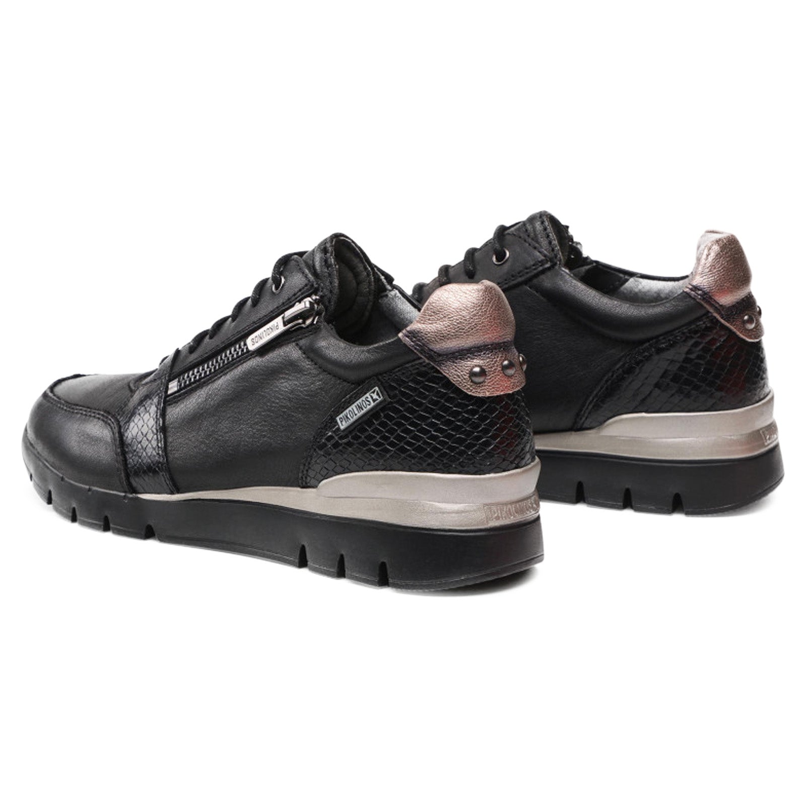 Pikolinos Cantabria Leather Womens Trainers#color_black