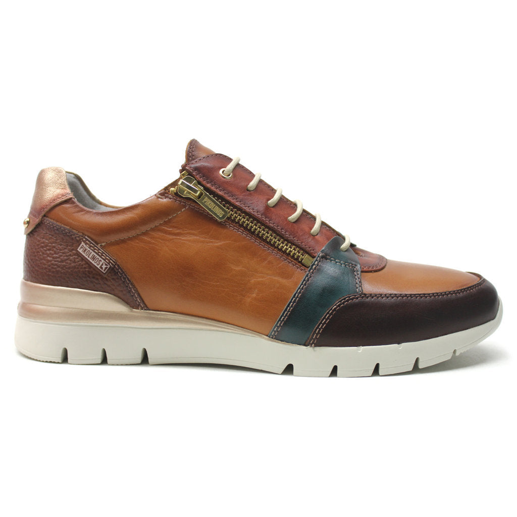 Pikolinos Cantabria W4R Leather Womens Trainers#color_brandy