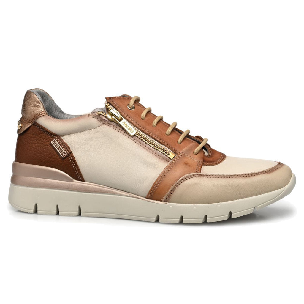 Pikolinos Cantabria W4R Leather Womens Trainers#color_nata