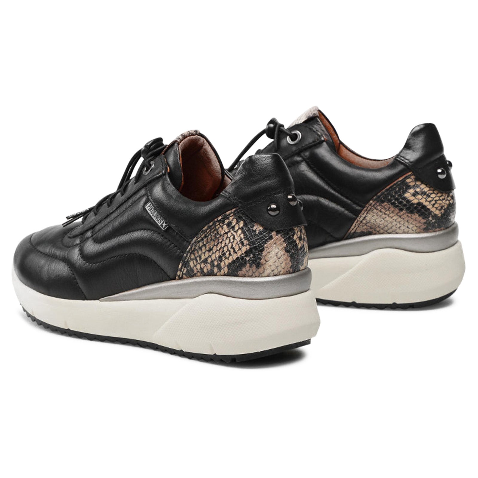 Pikolinos Sella Leather Womens Trainers#color_black