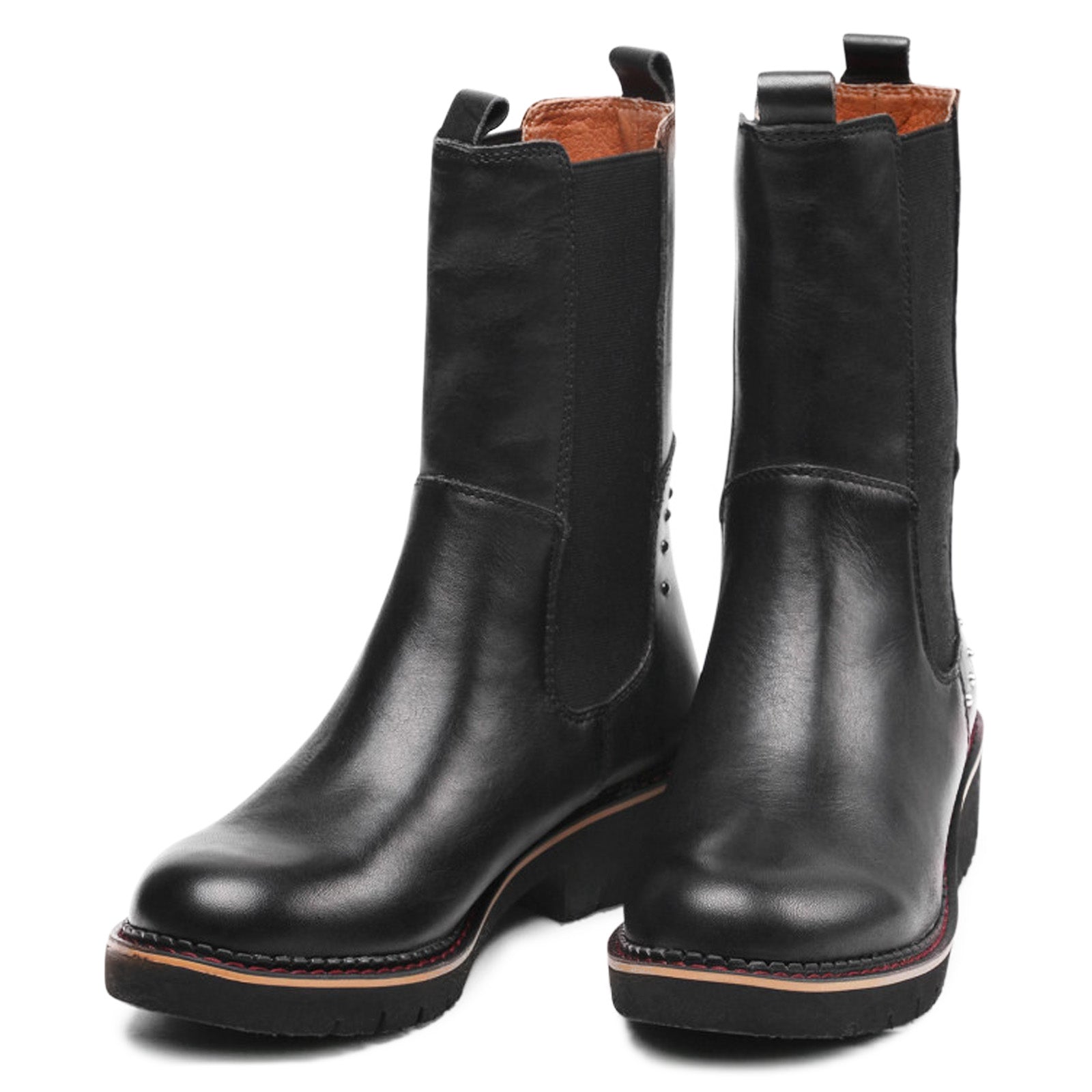 Pikolinos Vicar W0V-8520 Leather Womens Boots#color_black