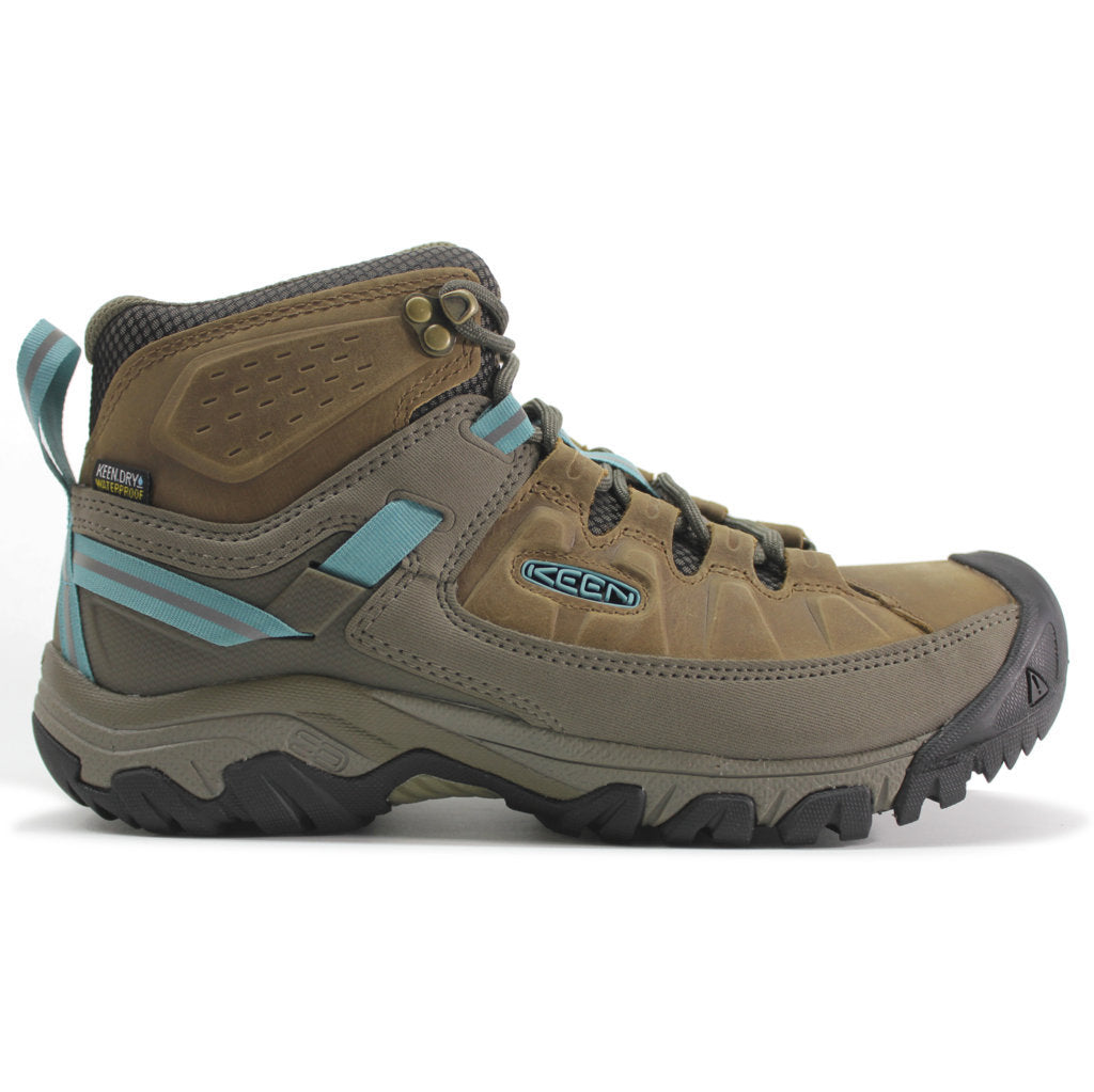 Keen Targhee III Mid Waterproof Leather Women's Hiking Boots#color_toasted coconut porcelain
