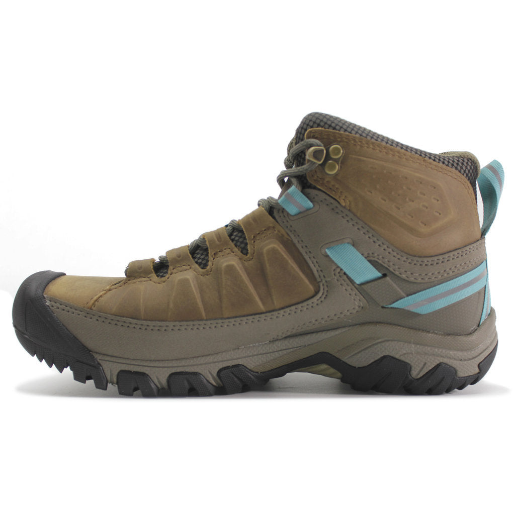 Keen Targhee III Mid Waterproof Leather Women's Hiking Boots#color_toasted coconut porcelain