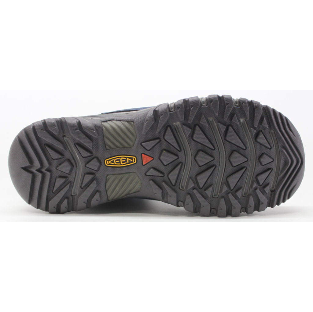 Keen Targhee III Mid Waterproof Leather Women's Hiking Boots#color_vintage indigo peachy keen