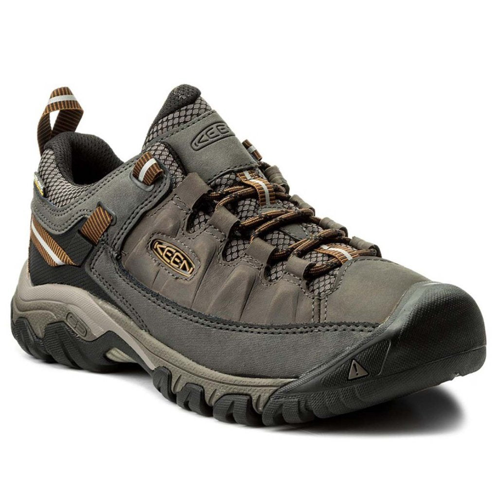 Keen Targhee III Waterproof Leather Men's Hiking Boots#color_black olive golden brown